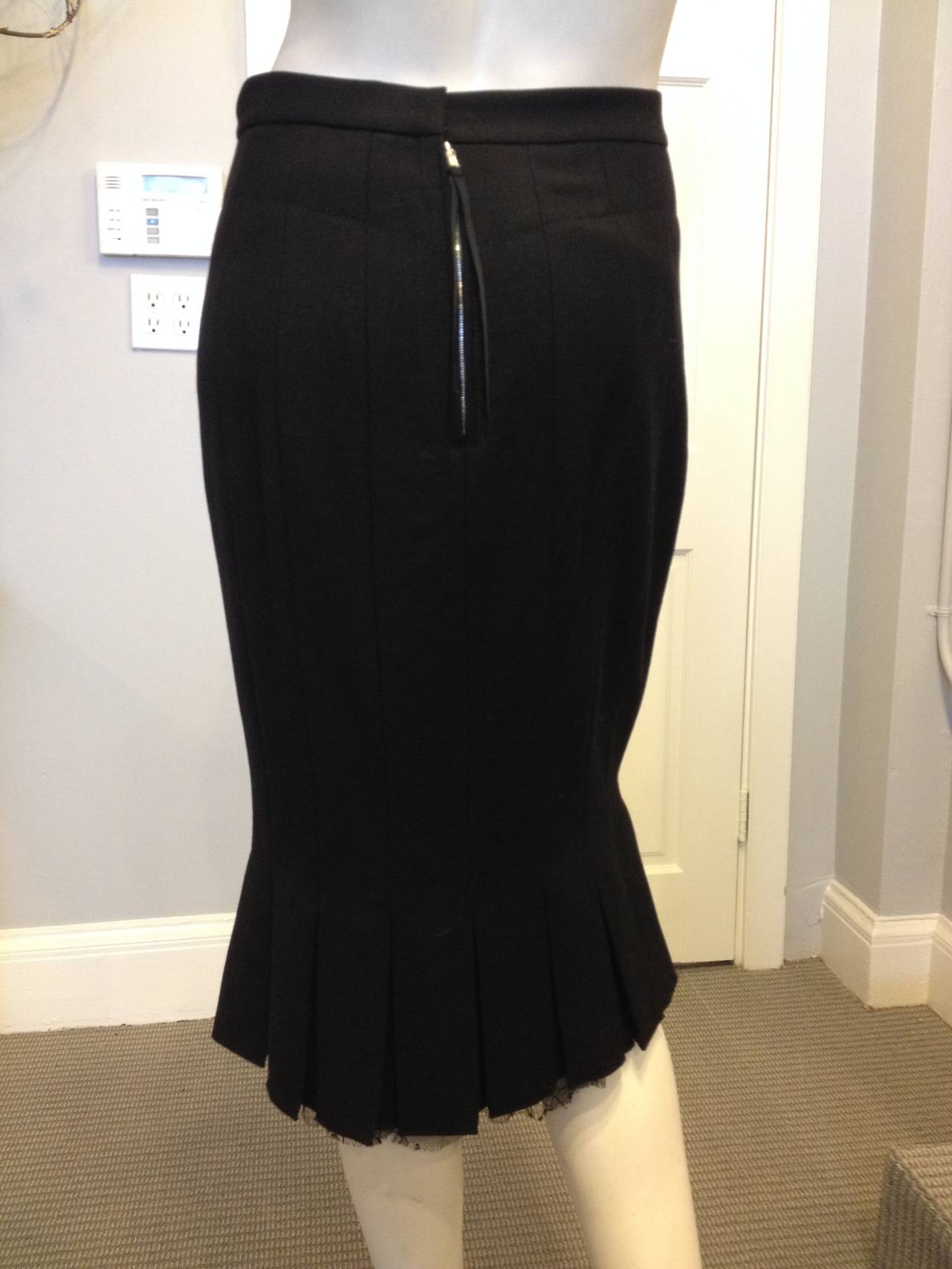 Women's Marc Jacobs Black Skirt With Tulle Detail