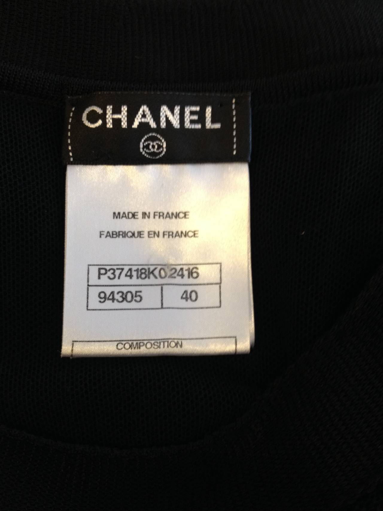Chanel Black Knit Sleeveless Gown 2