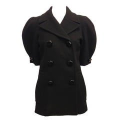 Louis Vuitton Black Wool Short Sleeved Jacket
