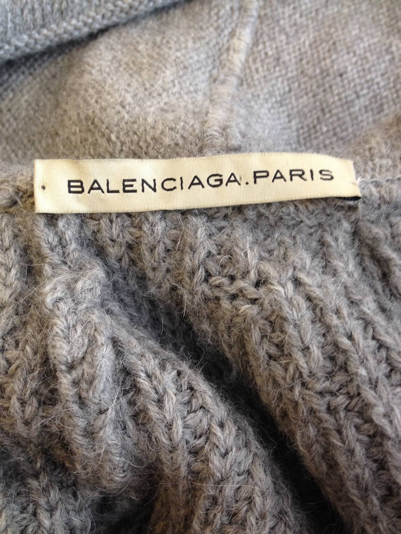 Balenciaga Heather Grey Hooded Sweater 1