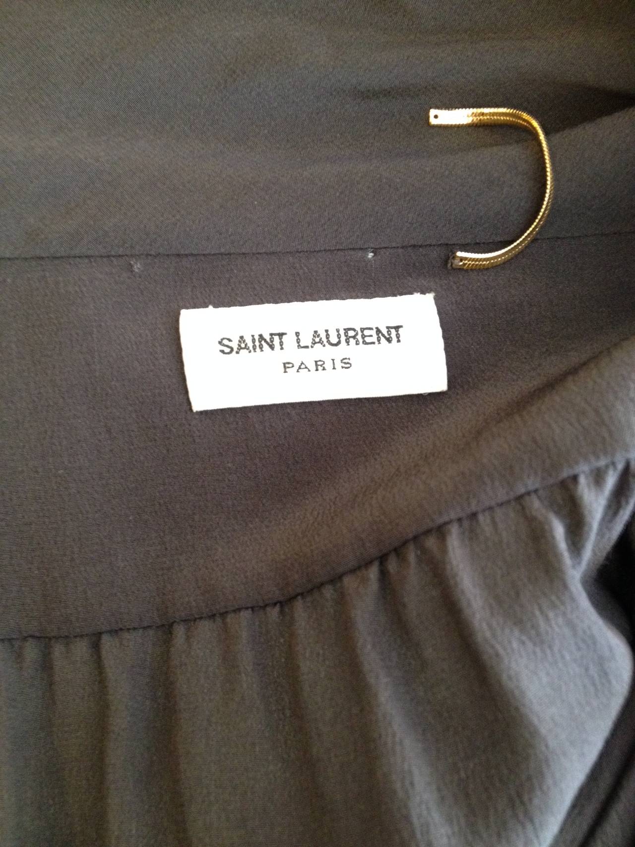 Yves Saint Laurent Black Ascot Tie Blouse 1