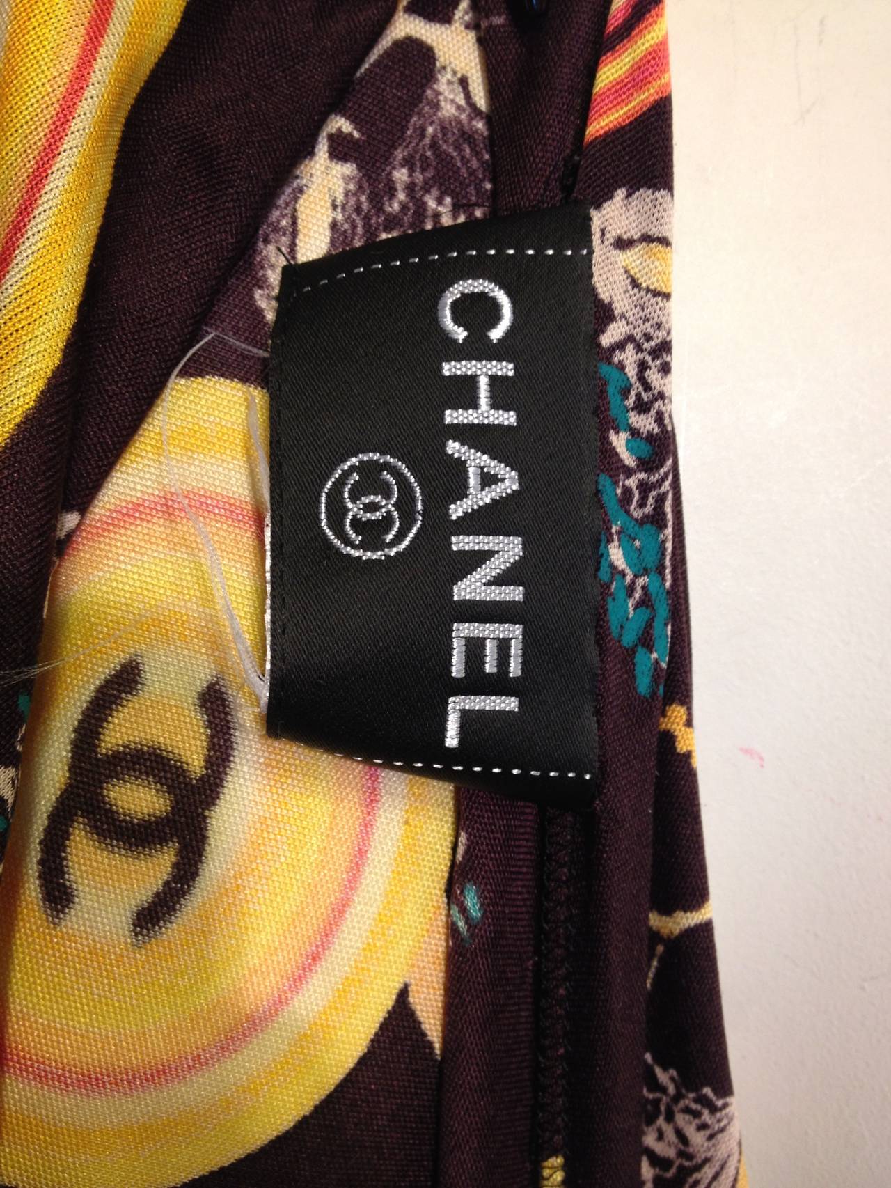 Chanel Plum and Yellow Dress 1