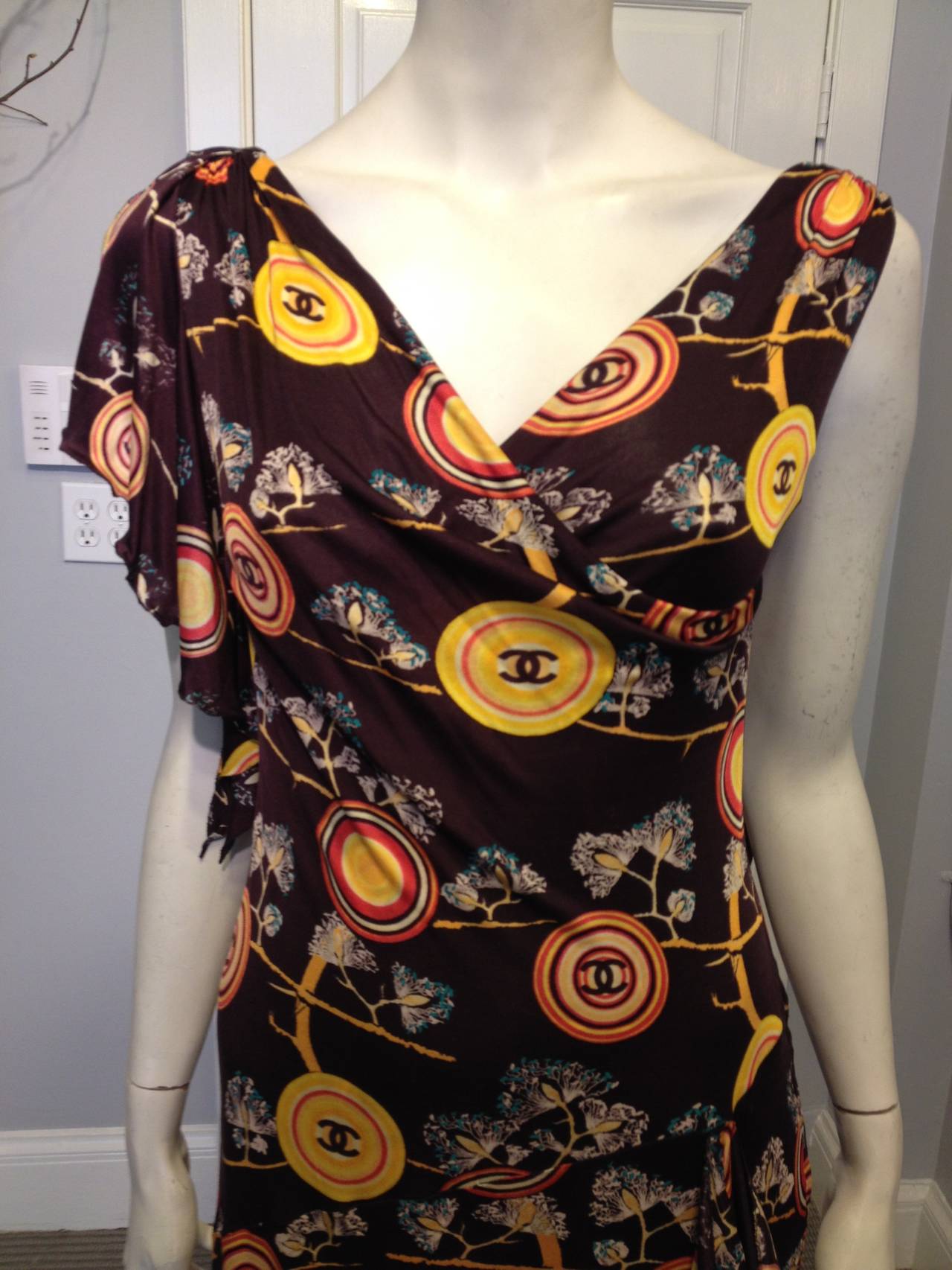 Women's Chanel Plum and Yellow Dress