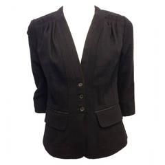 Nina Ricci Black Collarless Jacket