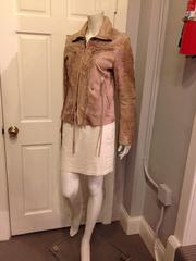 Ann Demeulemeester Brown Distressed Leather Jacket