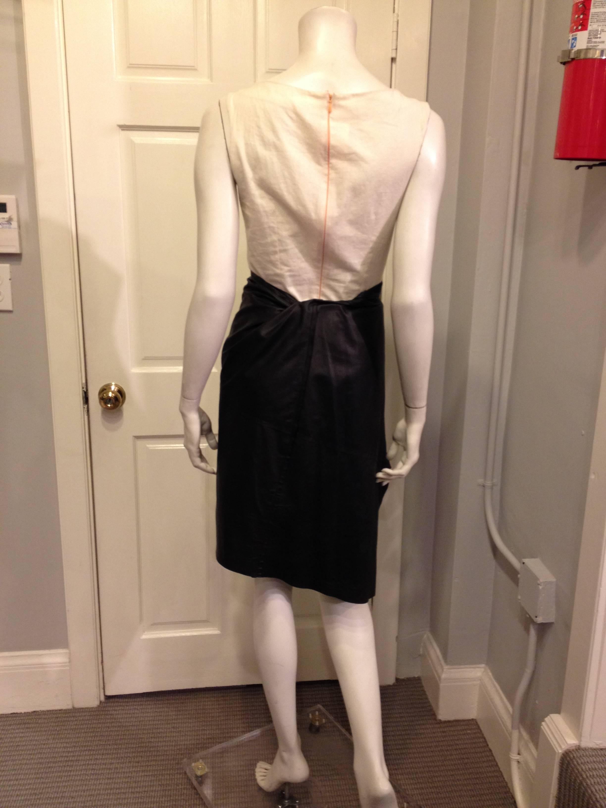 Ann Demeulemeester Black Leather Wrap Skirt In Excellent Condition In San Francisco, CA
