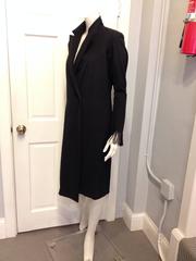 Yohji Yamamoto Black Duster Coat with Frayed Cuffs