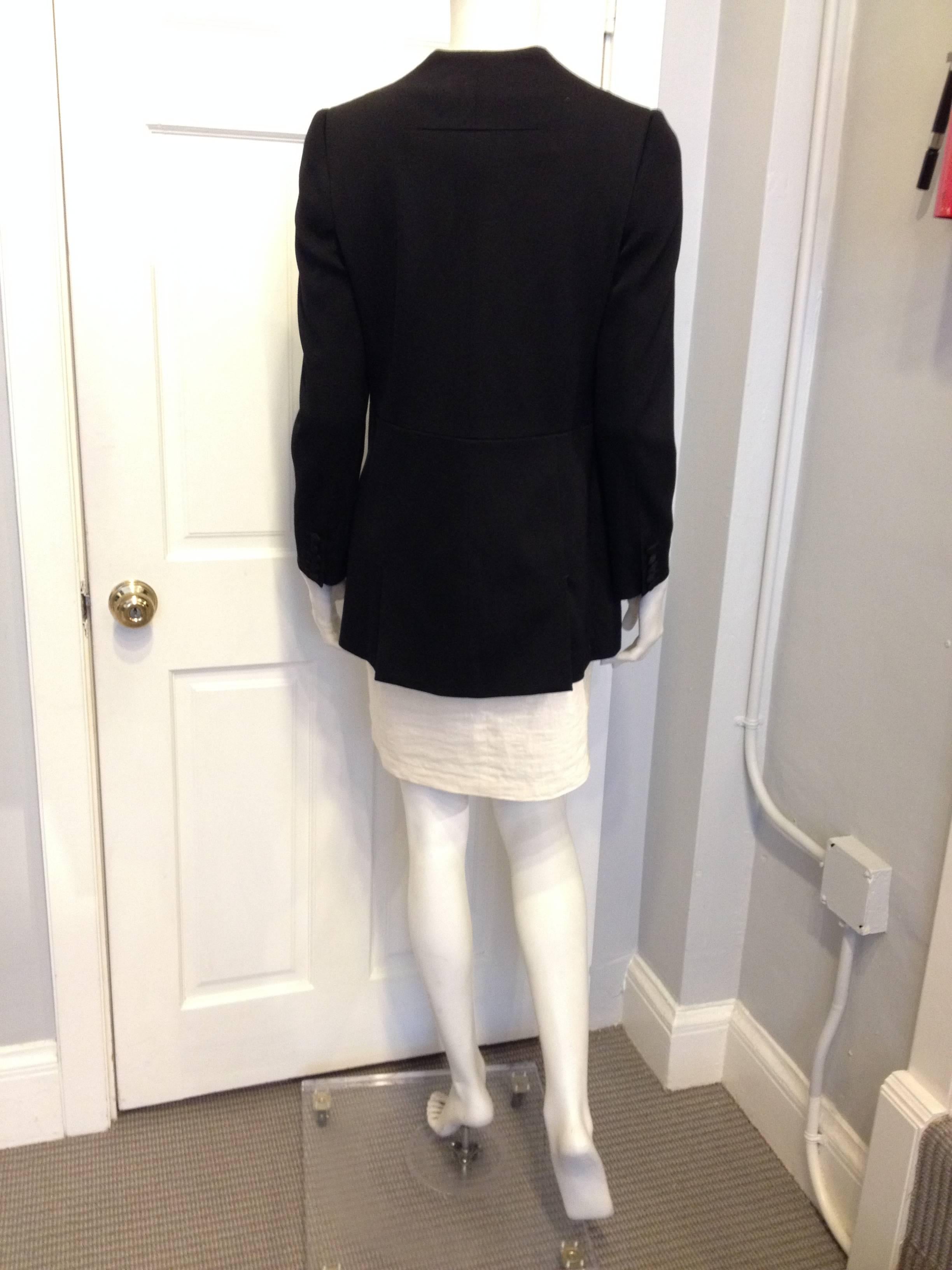 Givenchy Black Double Breasted Dress Coat In Excellent Condition In San Francisco, CA