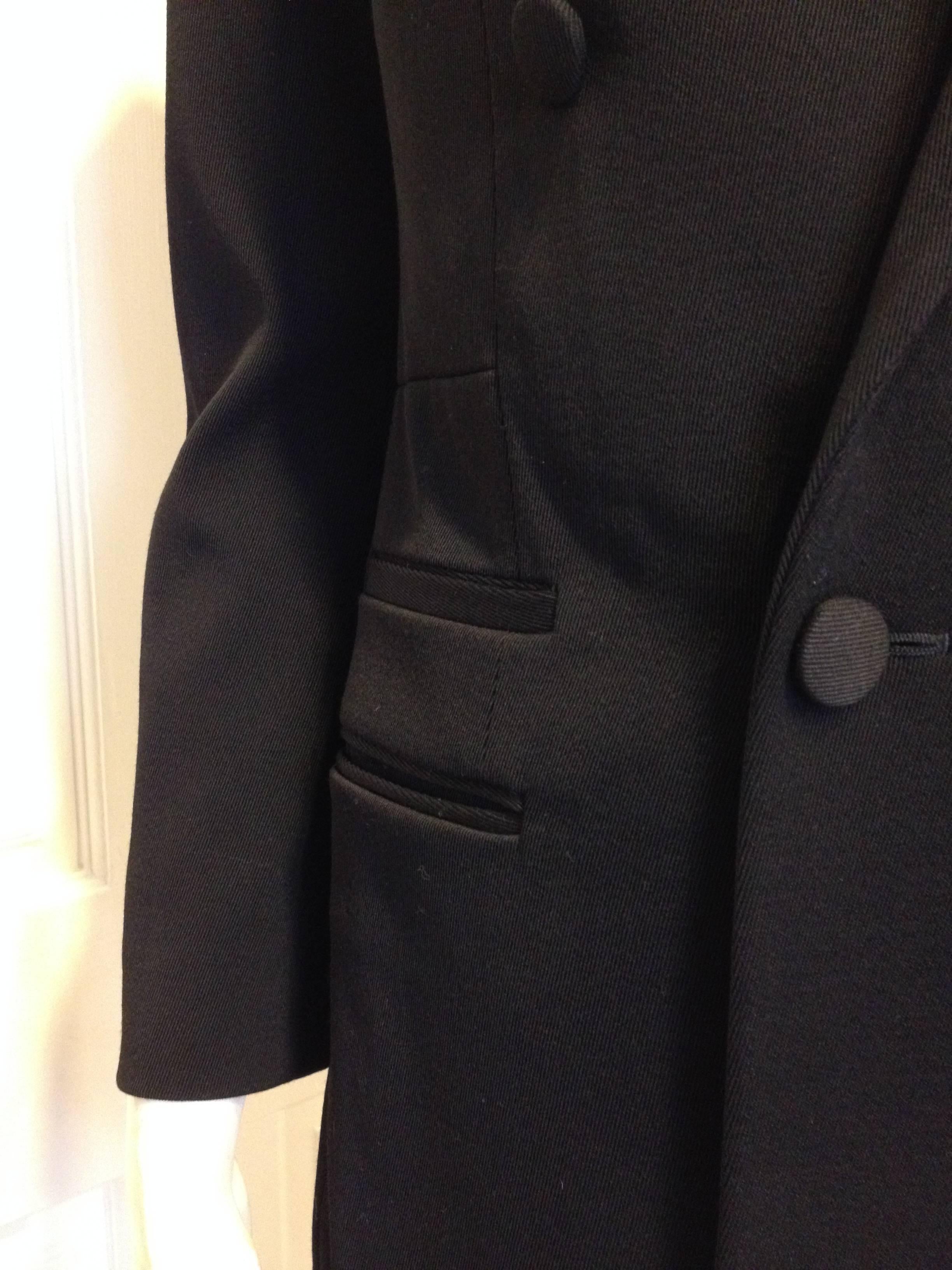 Givenchy Black Double Breasted Dress Coat 3