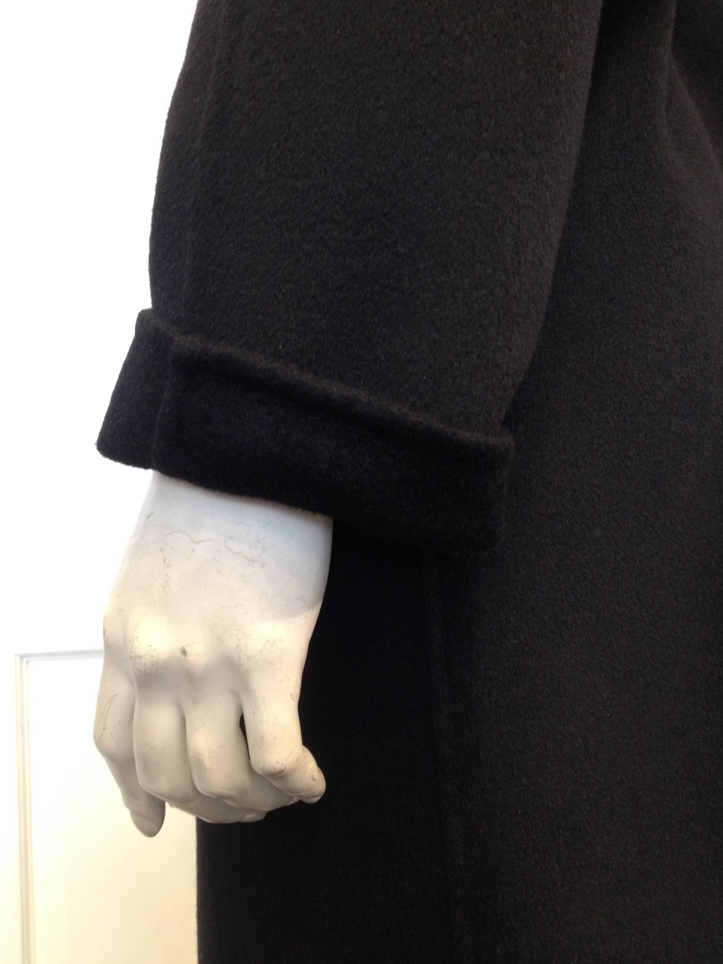 Michael Kors Black Belted Wool Coat 1