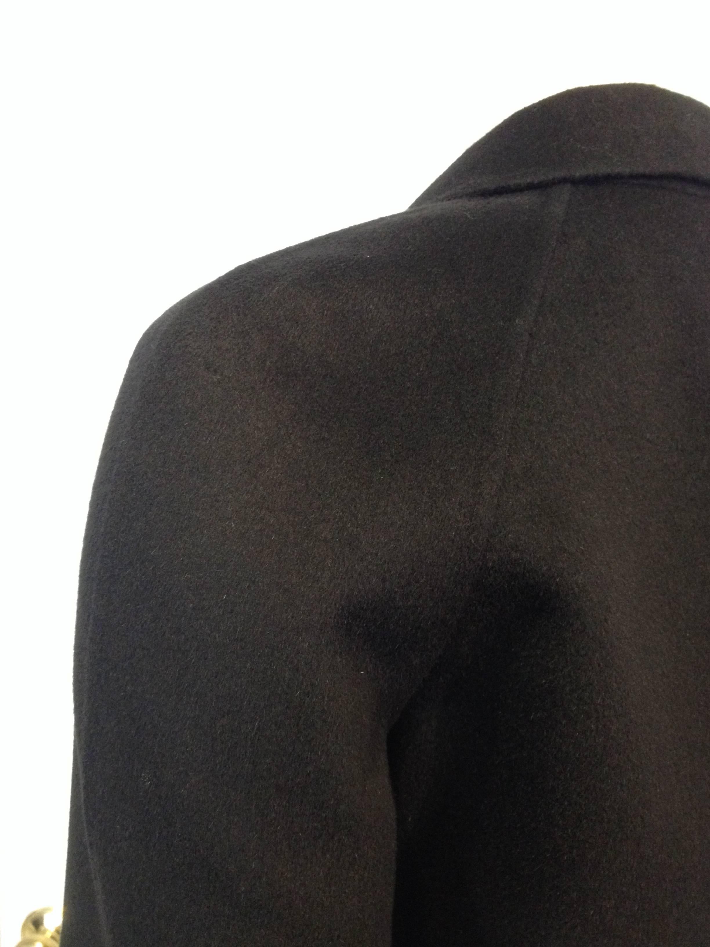 Michael Kors Black Belted Wool Coat 5