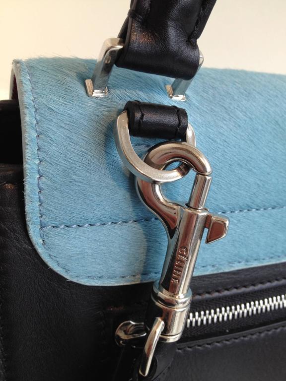 Celine Red and Sky Blue Pony Hair Trapeze Bag at 1stDibs celine