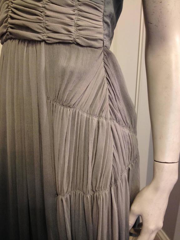 Burberry Sage and Green Ombre Chiffon Gown at 1stDibs