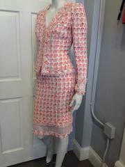 Oscar de la Renta Pink Tweed Skirt Suit