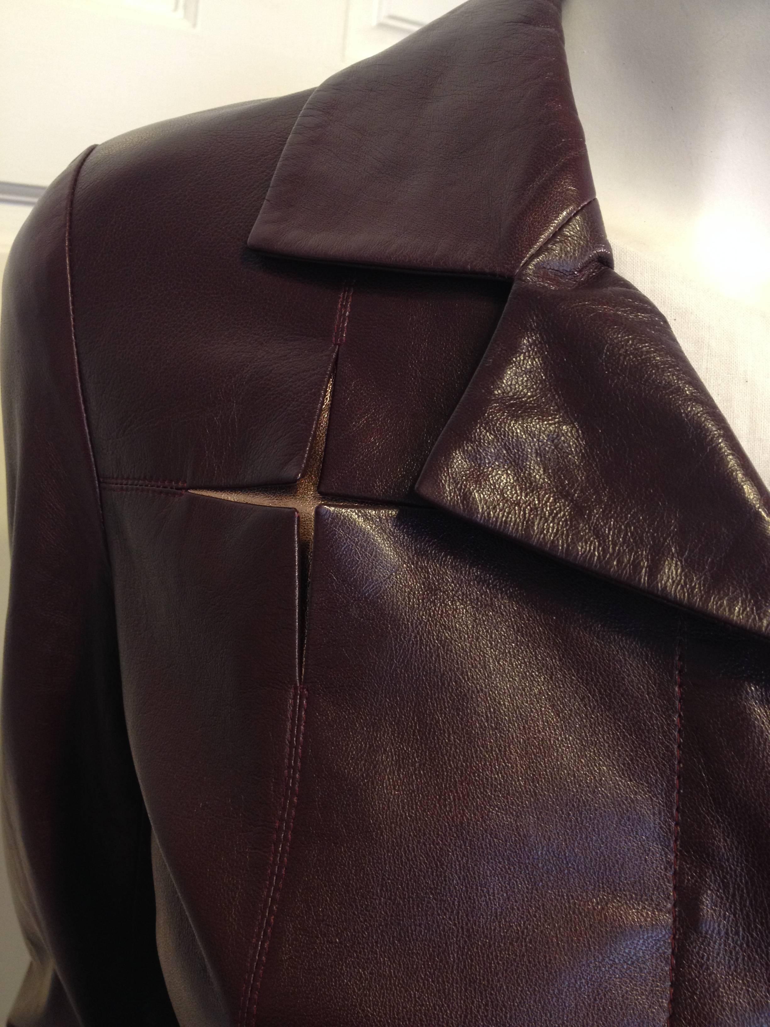 leather jacket chanel