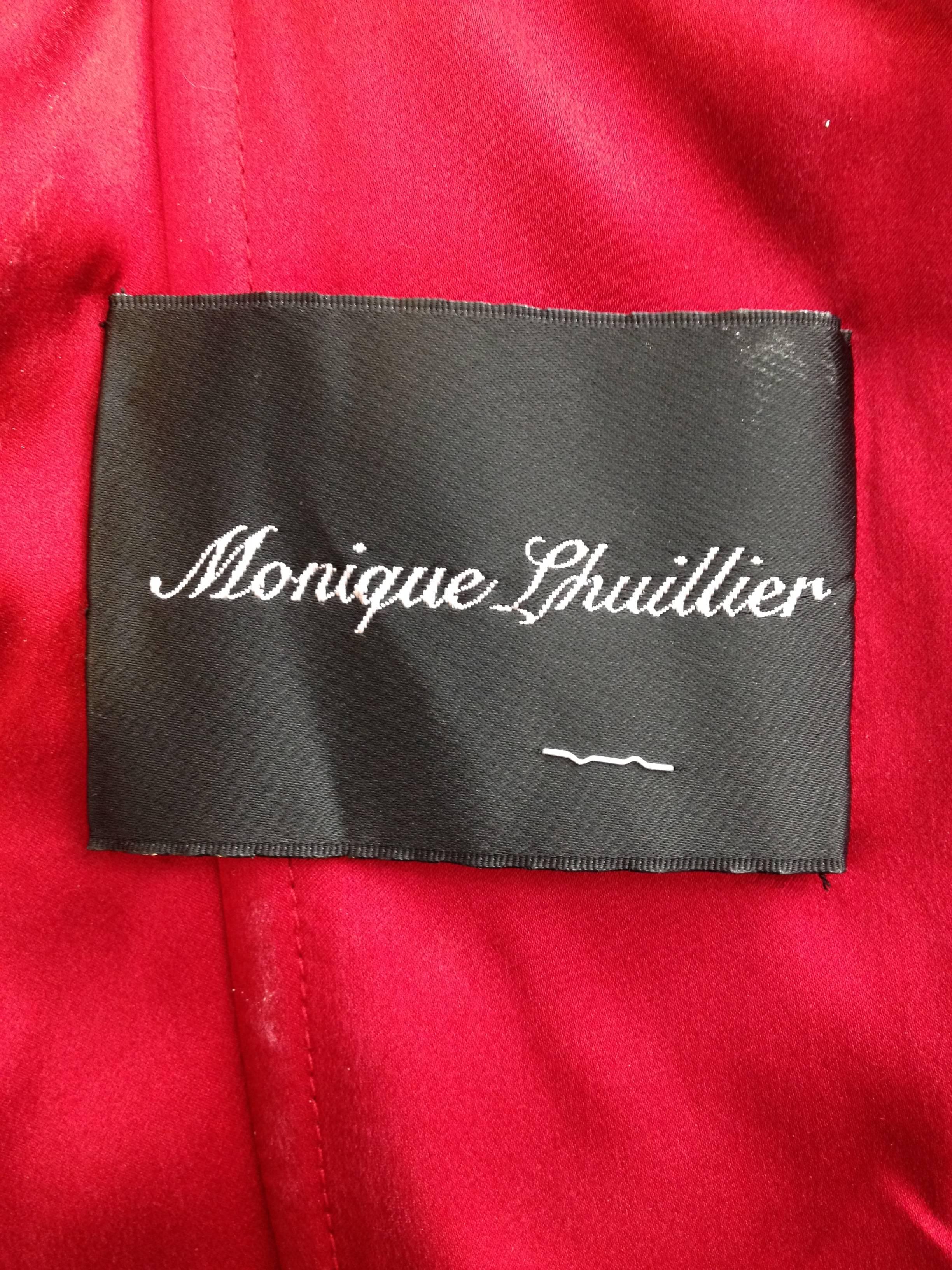 Monique Lhullier Red Silk Ball Gown 6