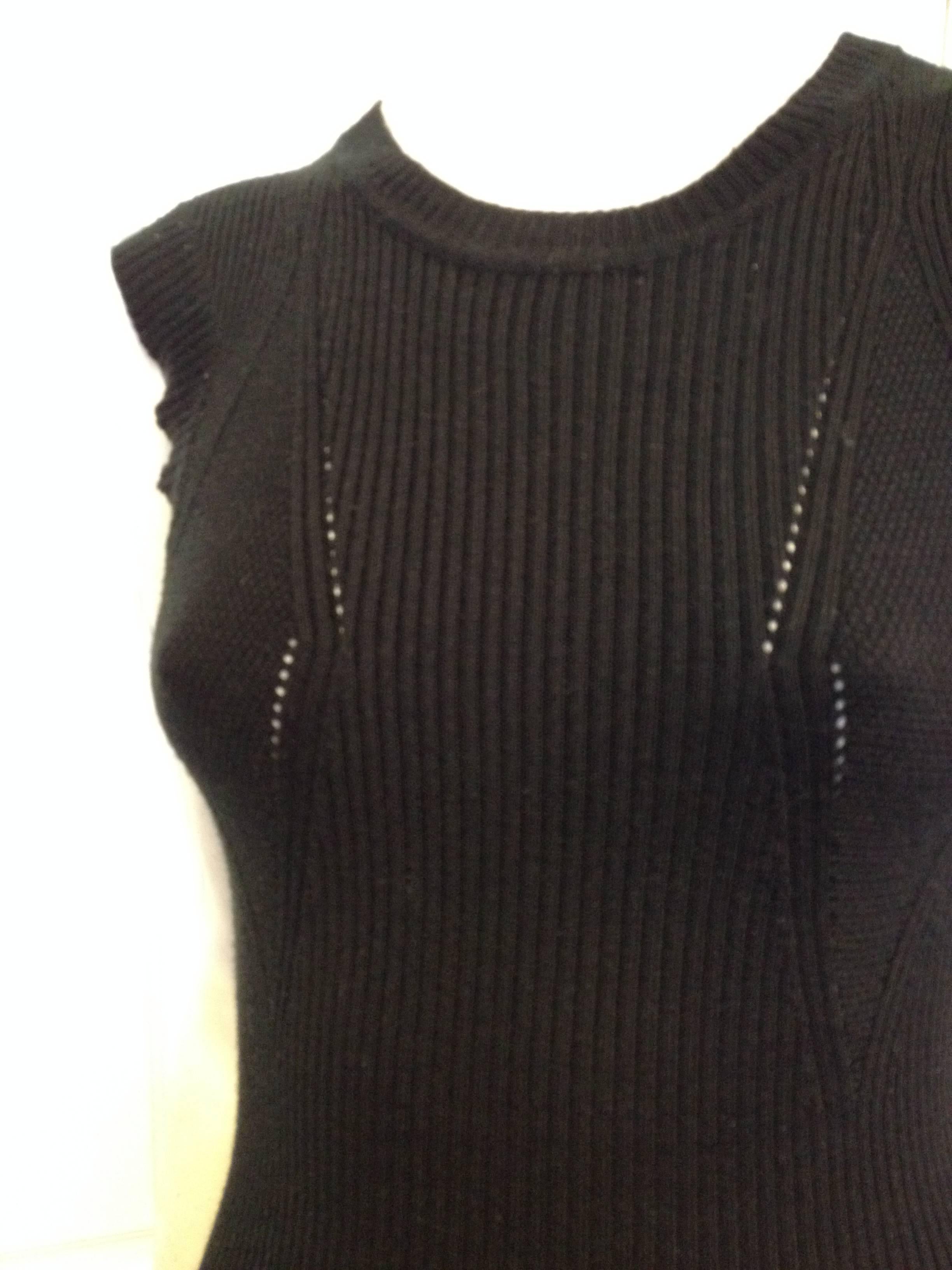 Women's Lanvin Black Knit Mini Dress
