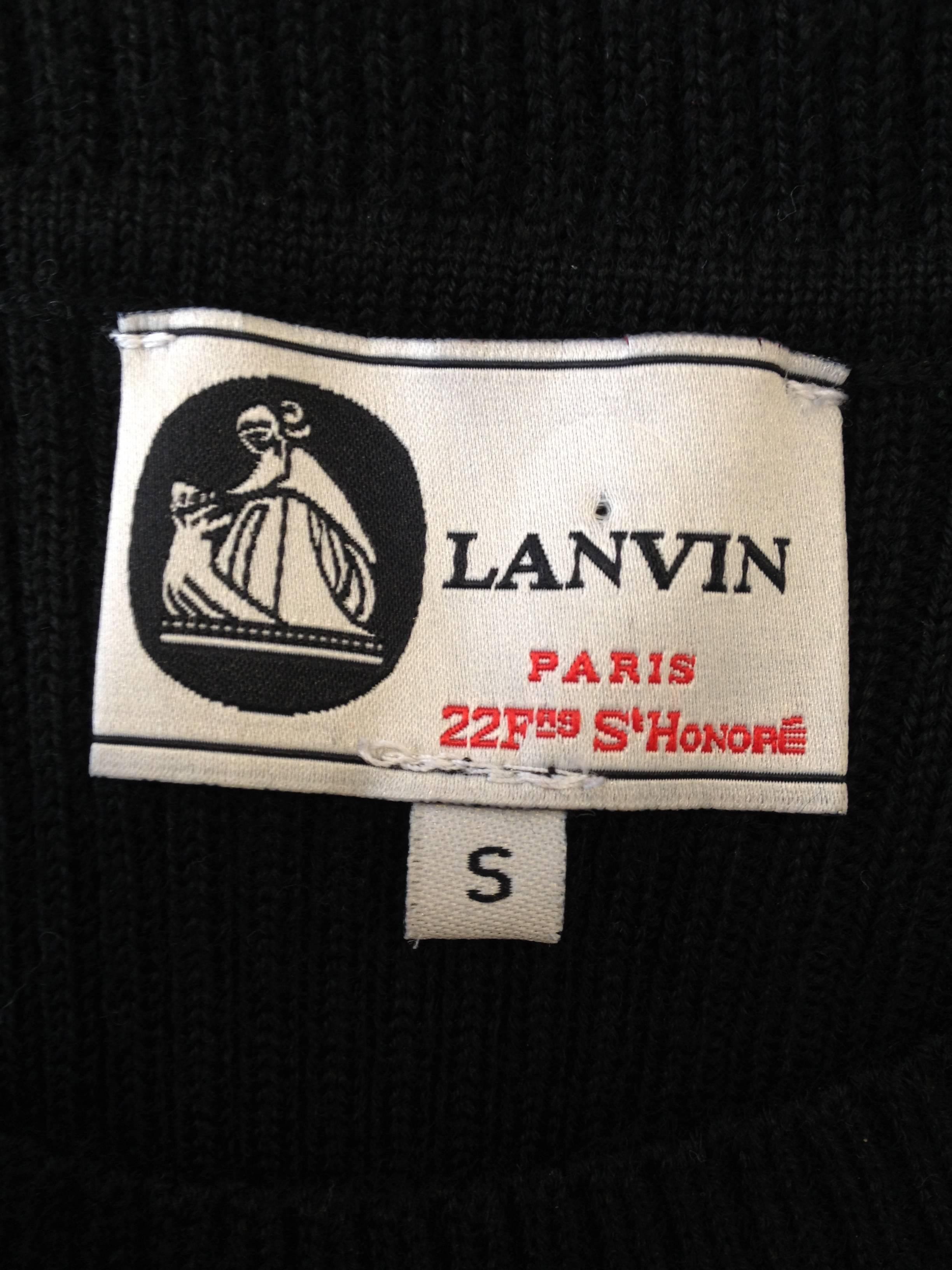 Lanvin Black Knit Mini Dress 4