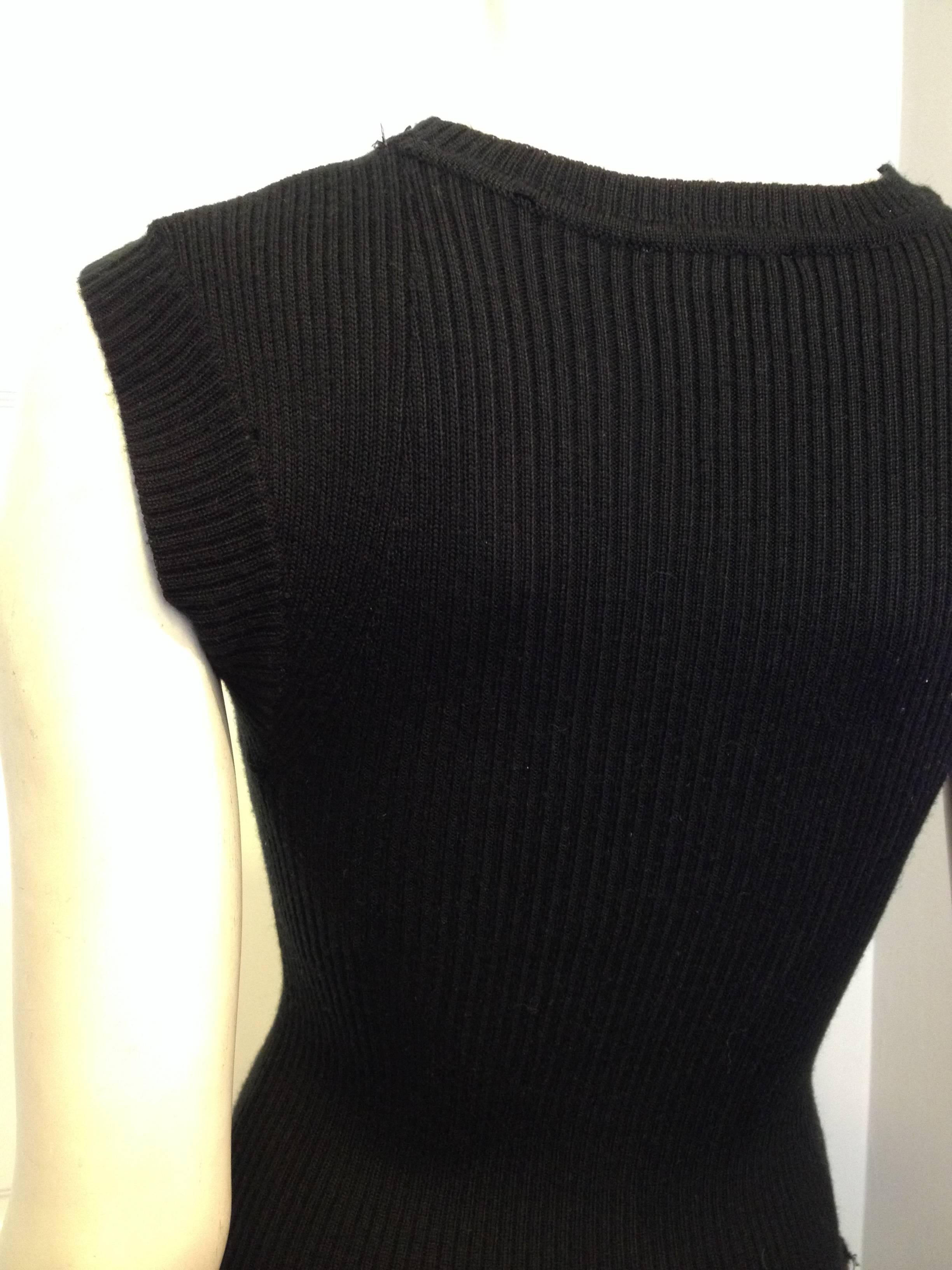 Lanvin Black Knit Mini Dress 1