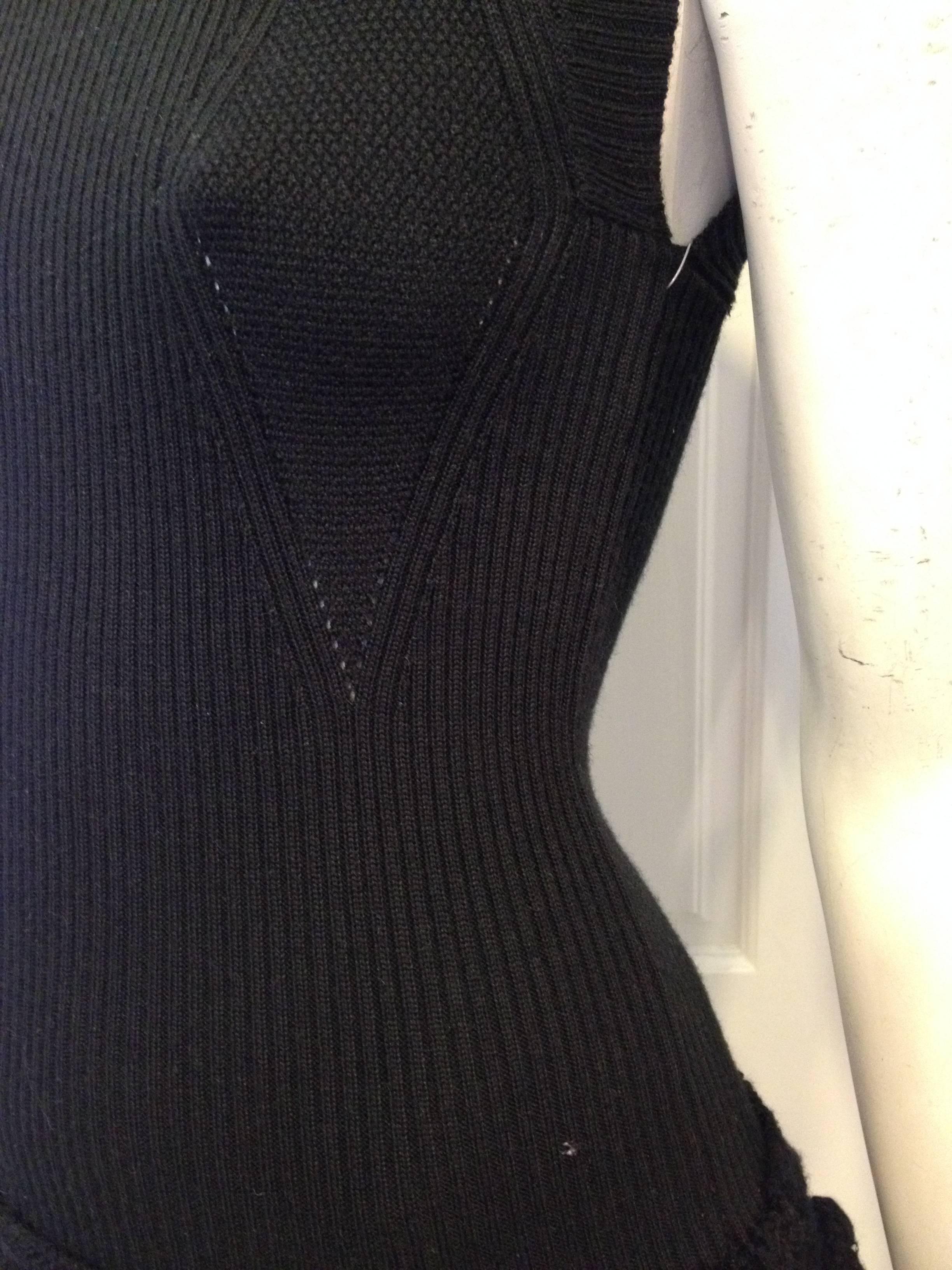Lanvin Black Knit Mini Dress 2