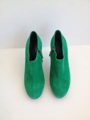 Balenciaga Green Suede Booties