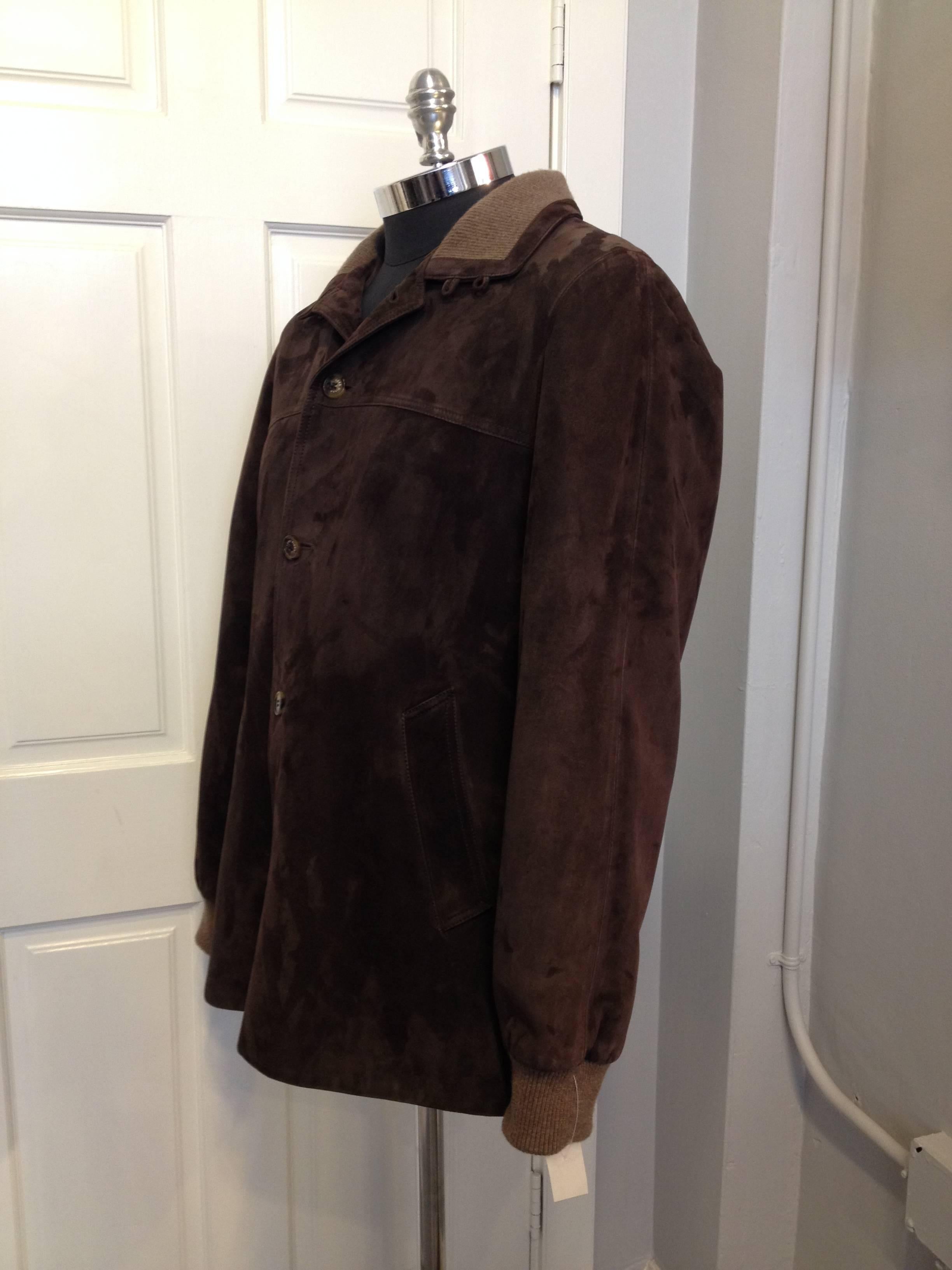 Loro Piana Brown Suede Barn Jacket at 1stDibs | suede barn coat, loro ...