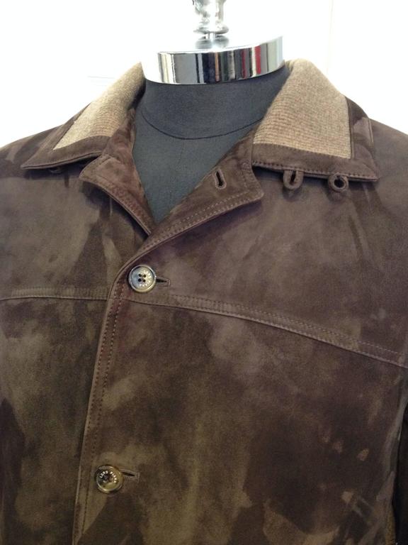 Loro Piana Brown Suede Barn Jacket At 1stdibs