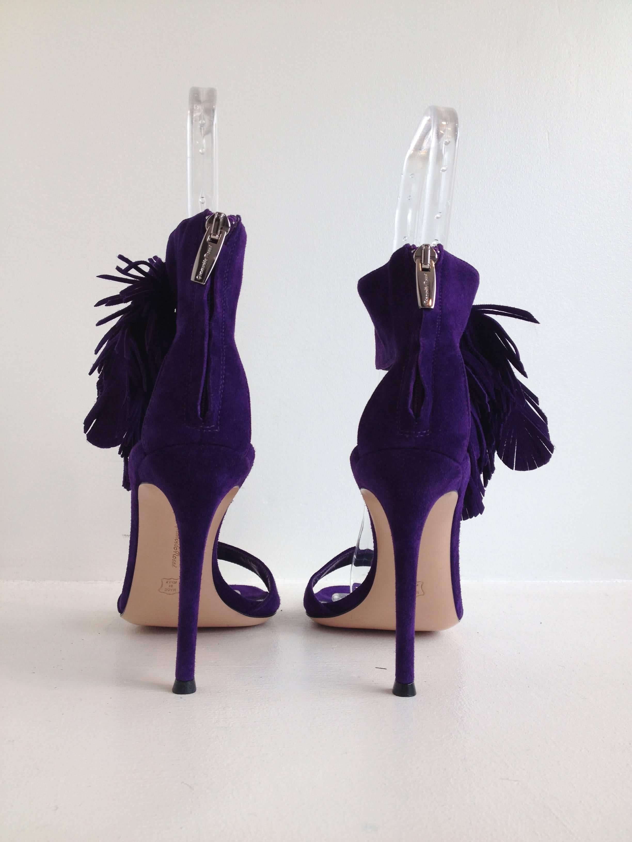 Women's Gianvito Rossi Purple Suede Sandals