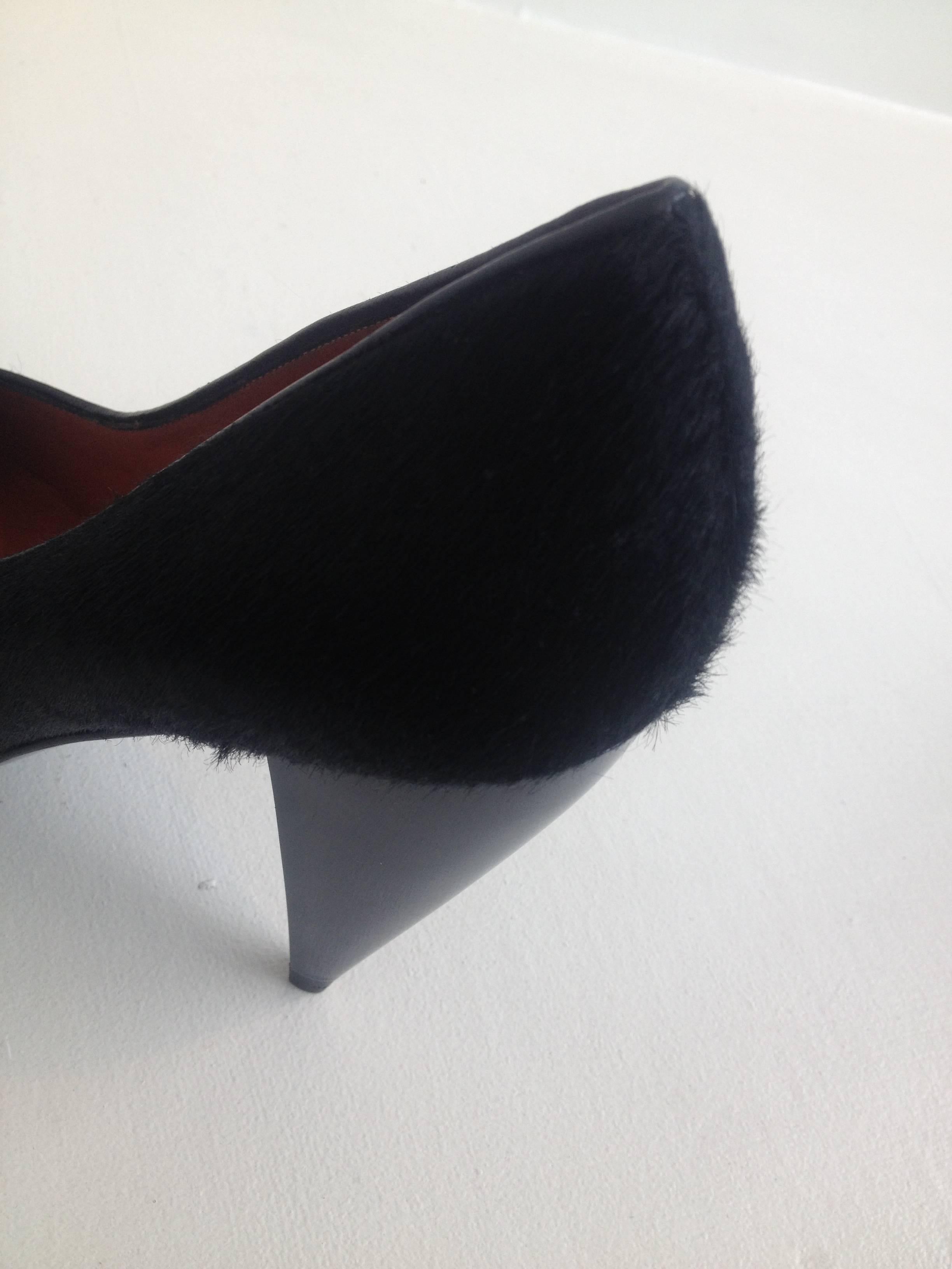 Lanvin Black Ponyhair Pumps For Sale 2