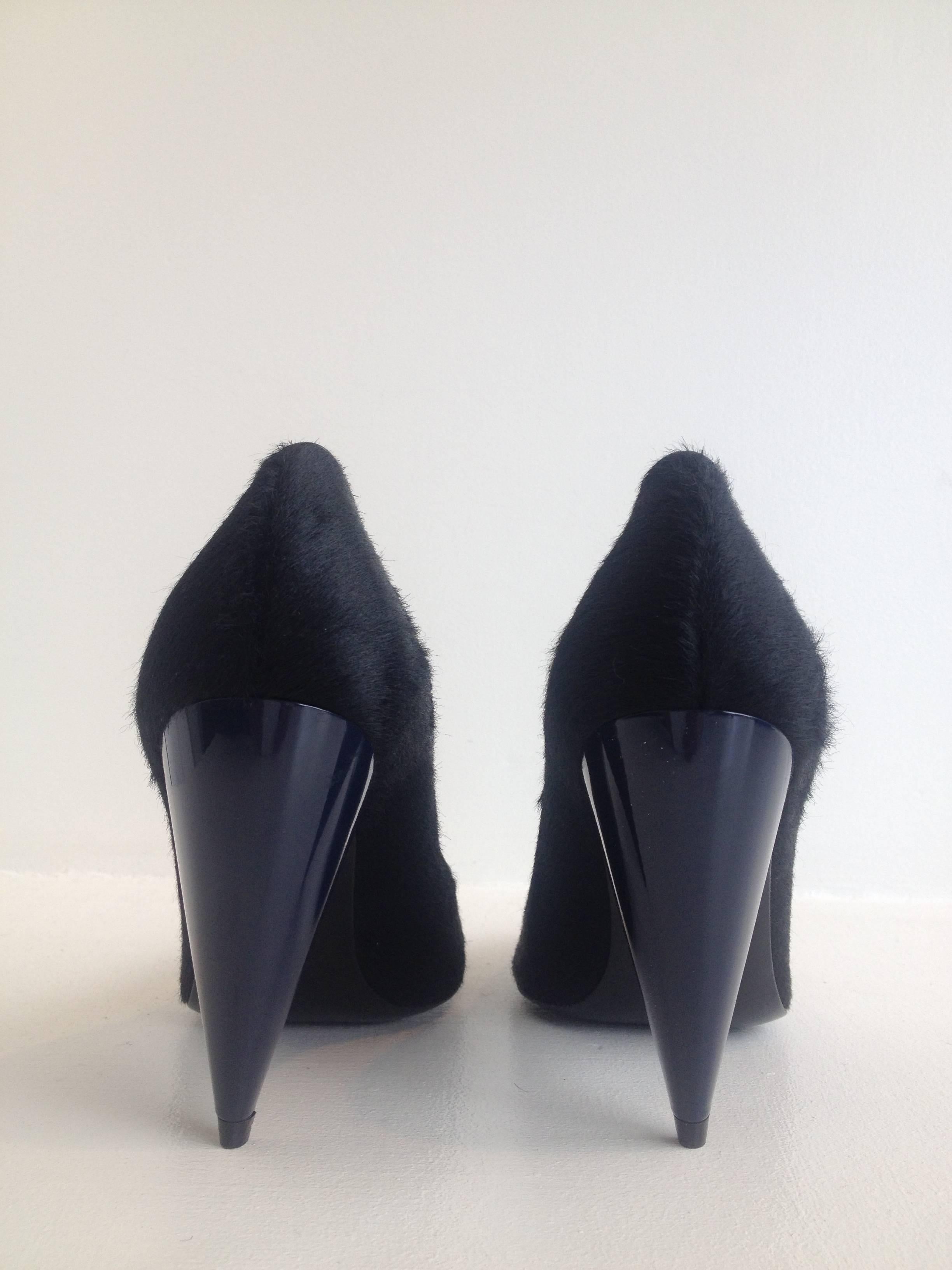 Women's Lanvin Black Ponyhair Pumps For Sale