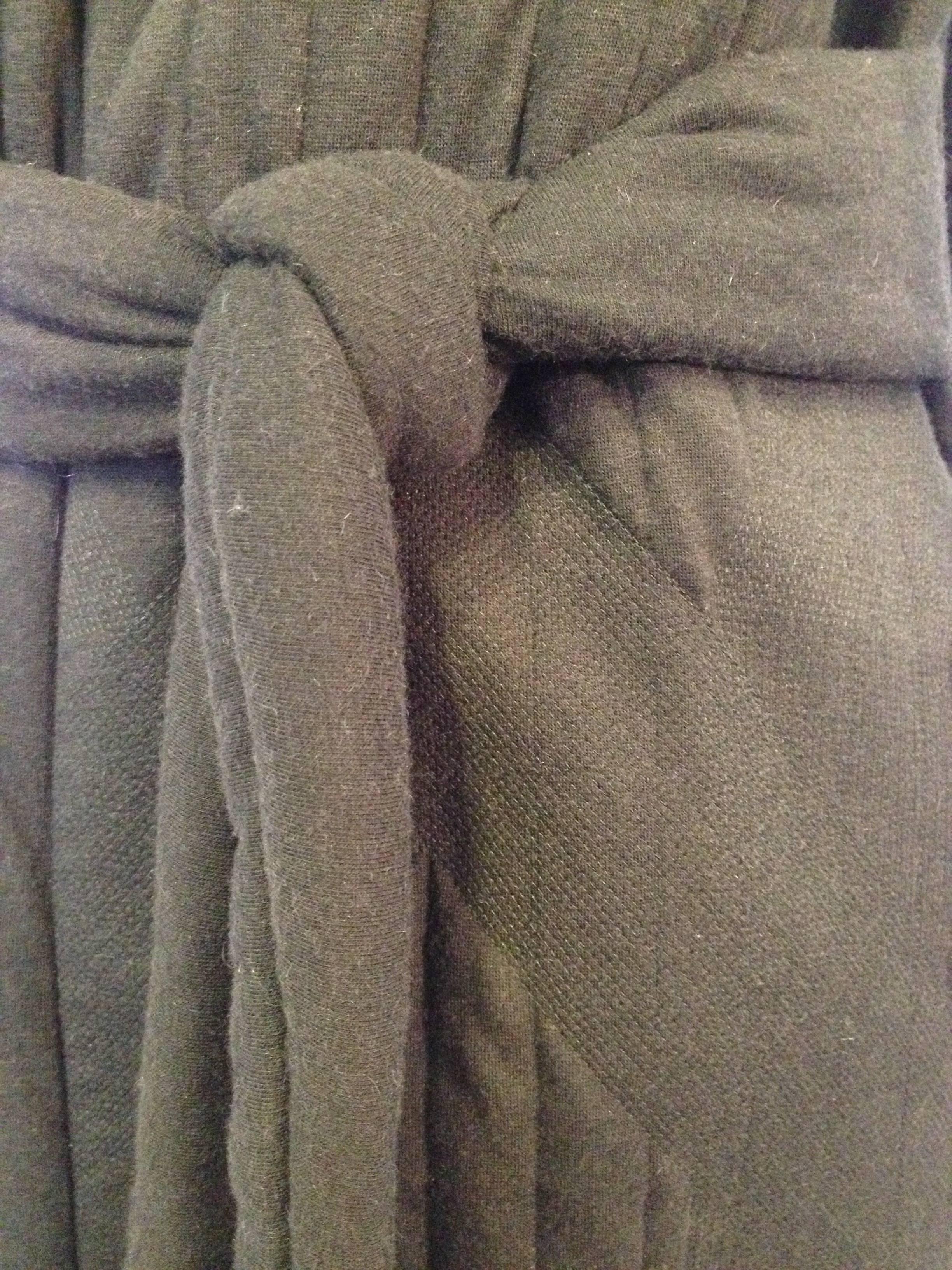 Rick Owens Black Quilted Blanket Coat 3