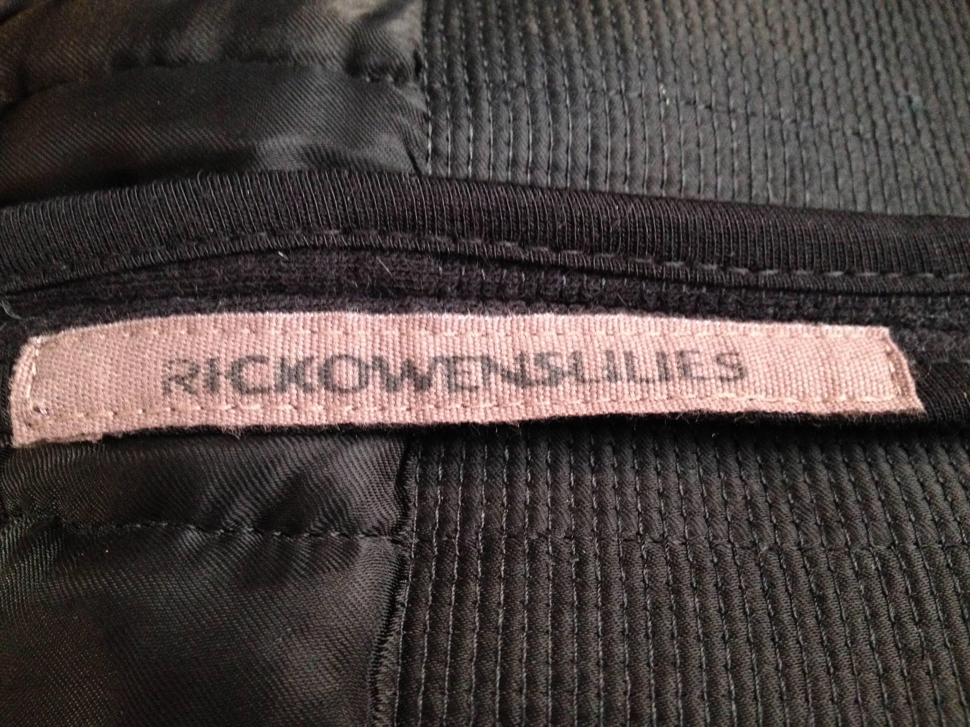 Rick Owens Black Quilted Blanket Coat 4