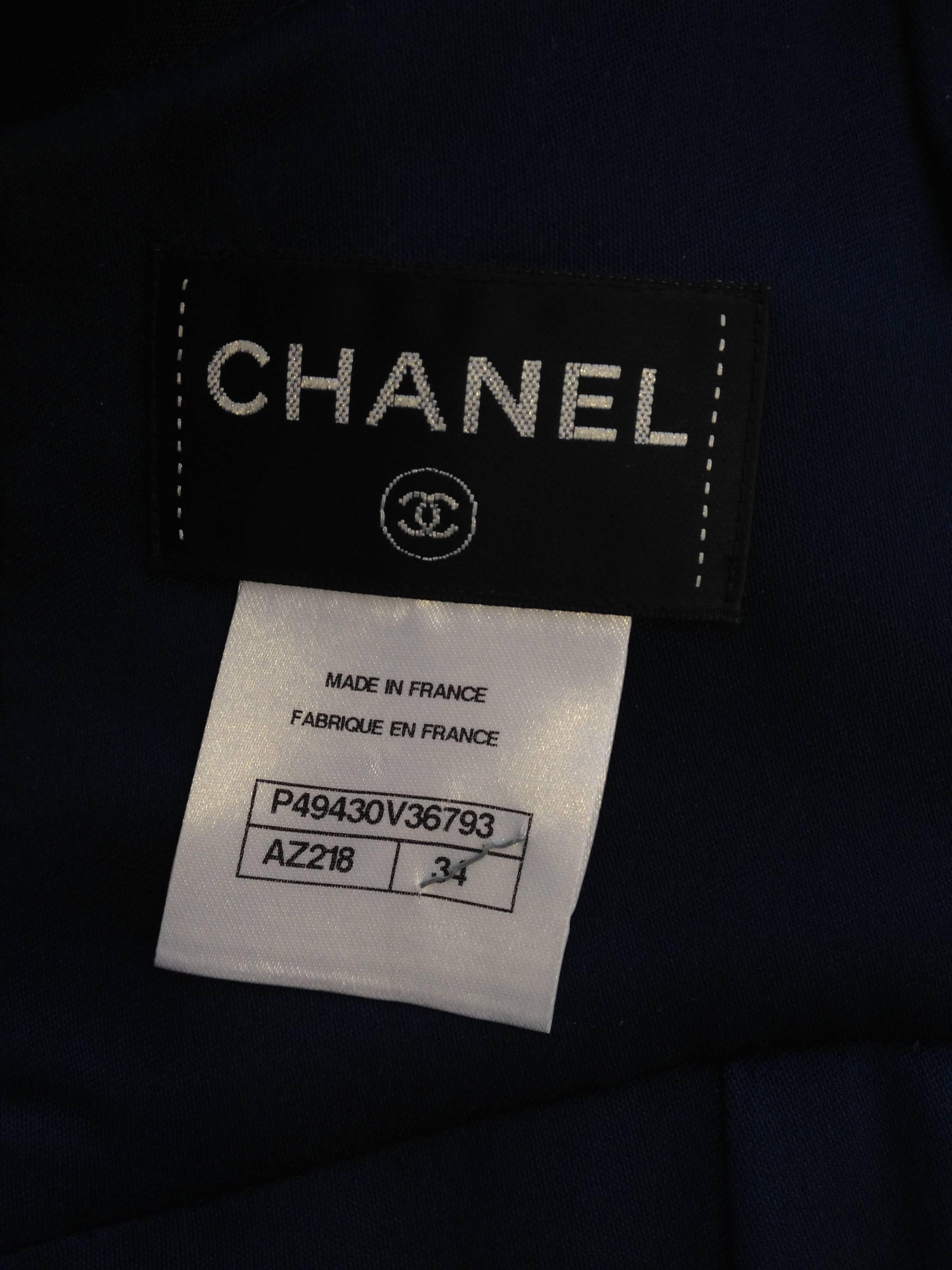 Chanel Midnight Blue Evening Gown 4