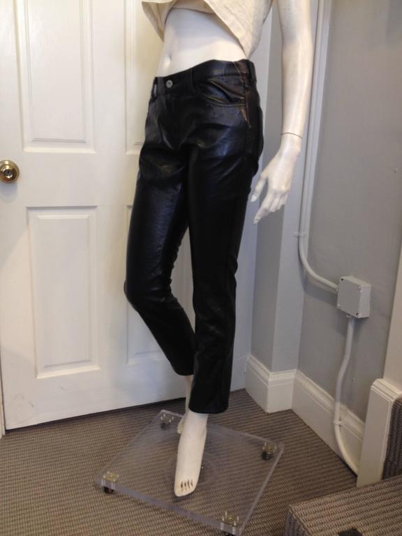 Junya Watanabe Black ResinCoated Jeans at 1stDibs