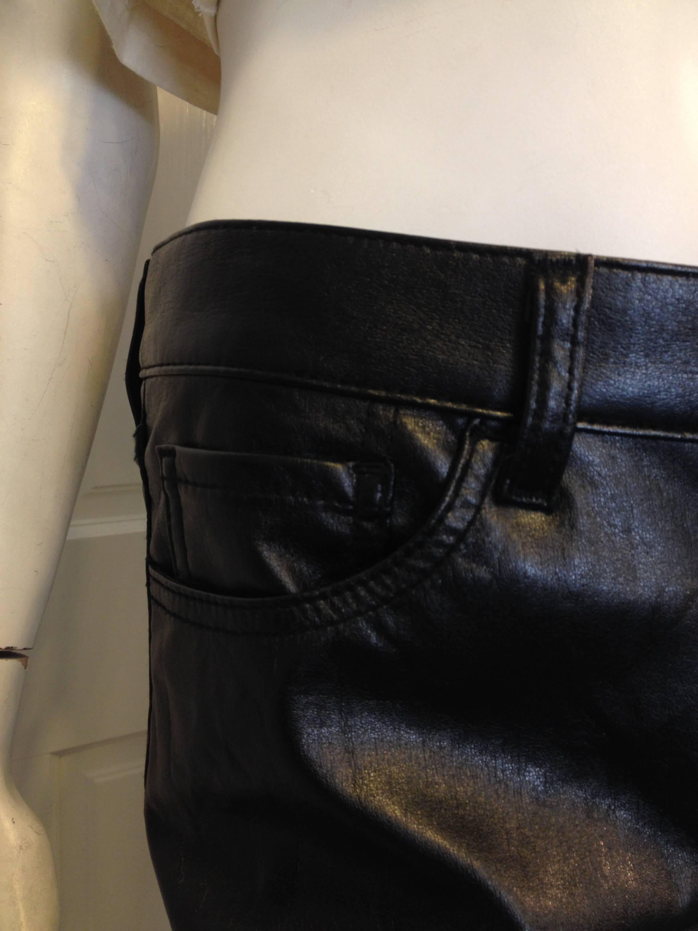 Junya Watanabe Black Resin-Coated Jeans 2