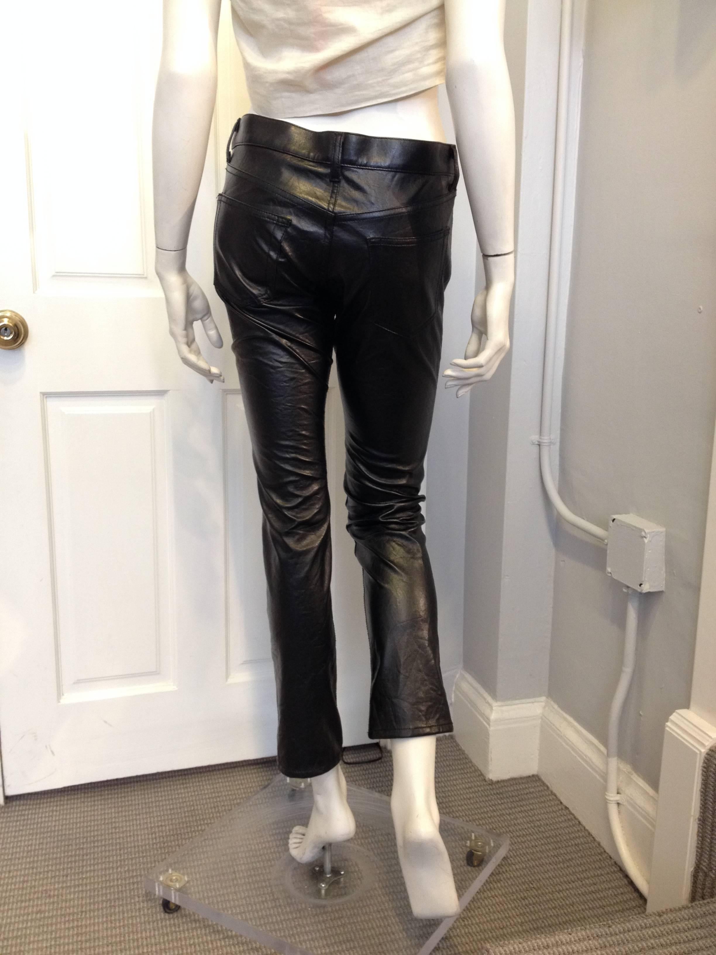 Junya Watanabe Black Resin-Coated Jeans In New Condition In San Francisco, CA