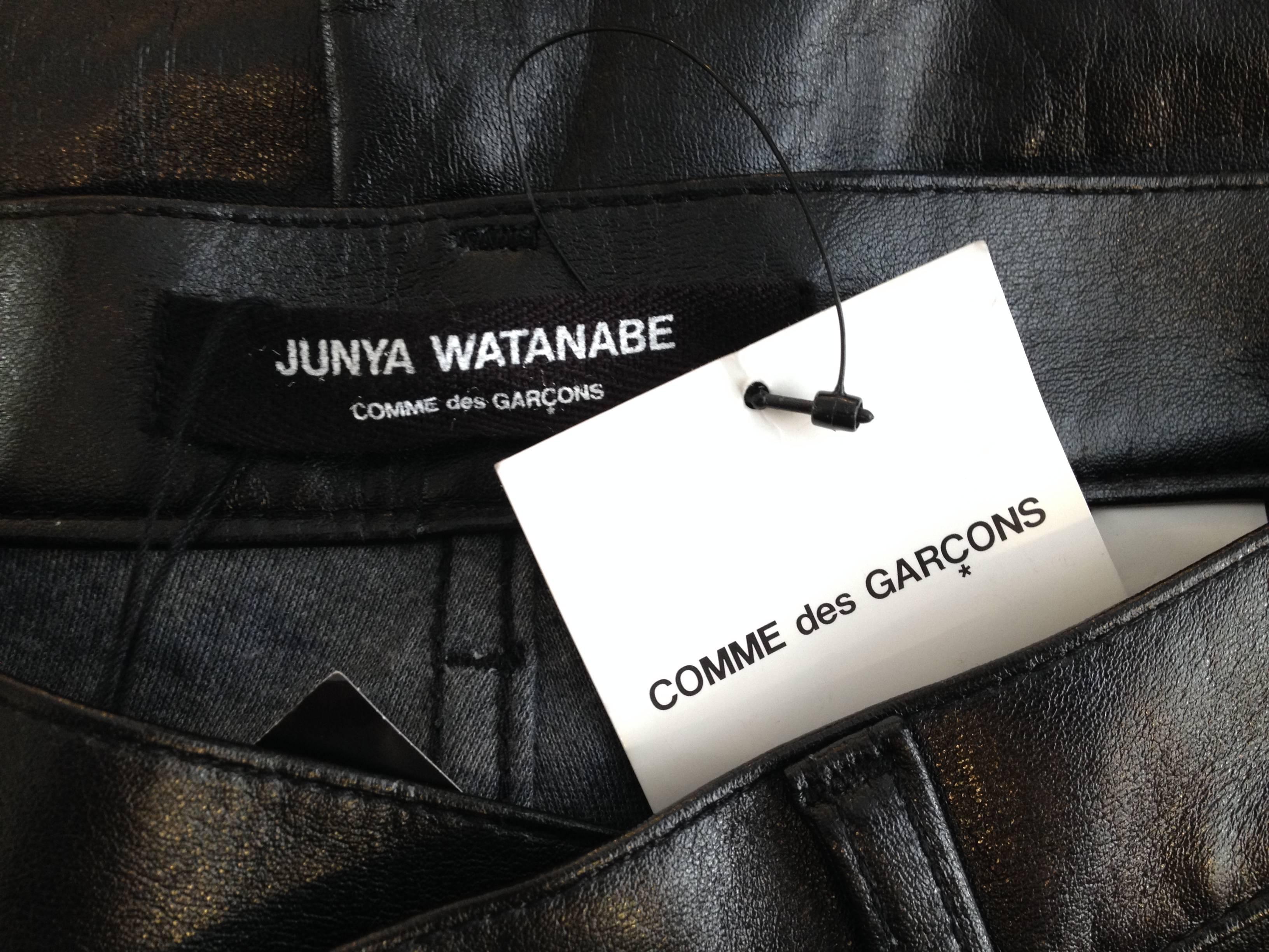 Junya Watanabe Black Resin-Coated Jeans 6