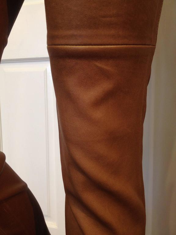 Stouls Caramel Brown Leather Pant Size S at 1stDibs caramel leather pants