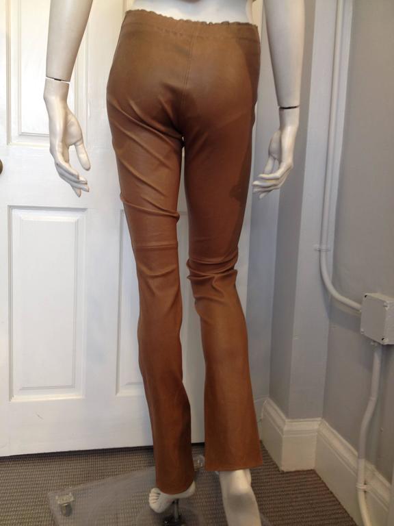 Stouls Caramel Brown Leather Pant Size S at 1stDibs caramel leather pants