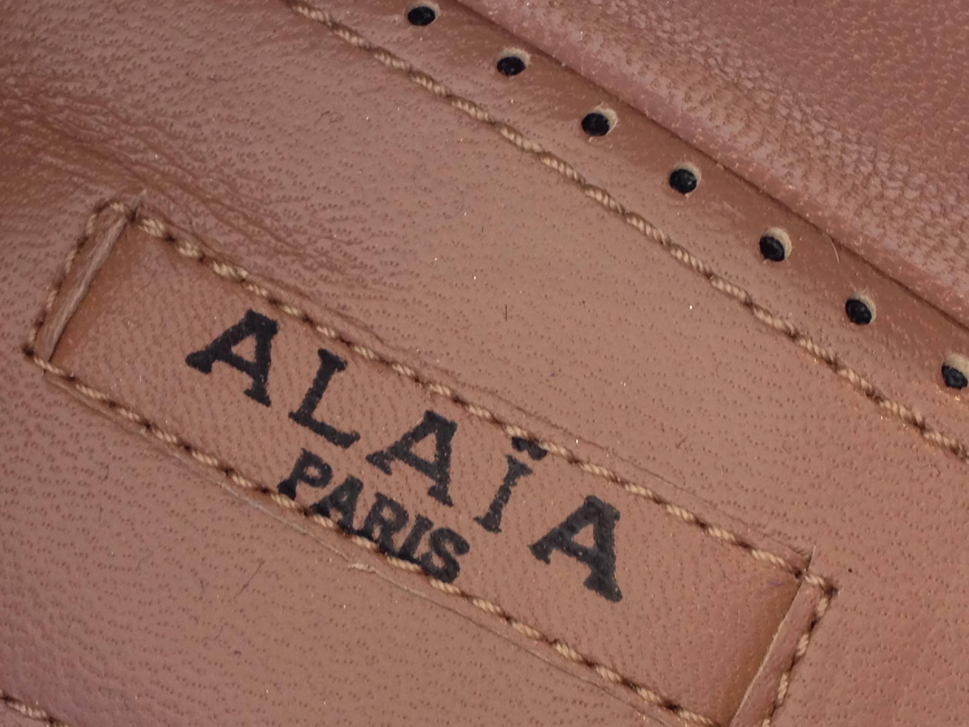 Alaia Brown Spotted Ponyhair Flats Size 37 3