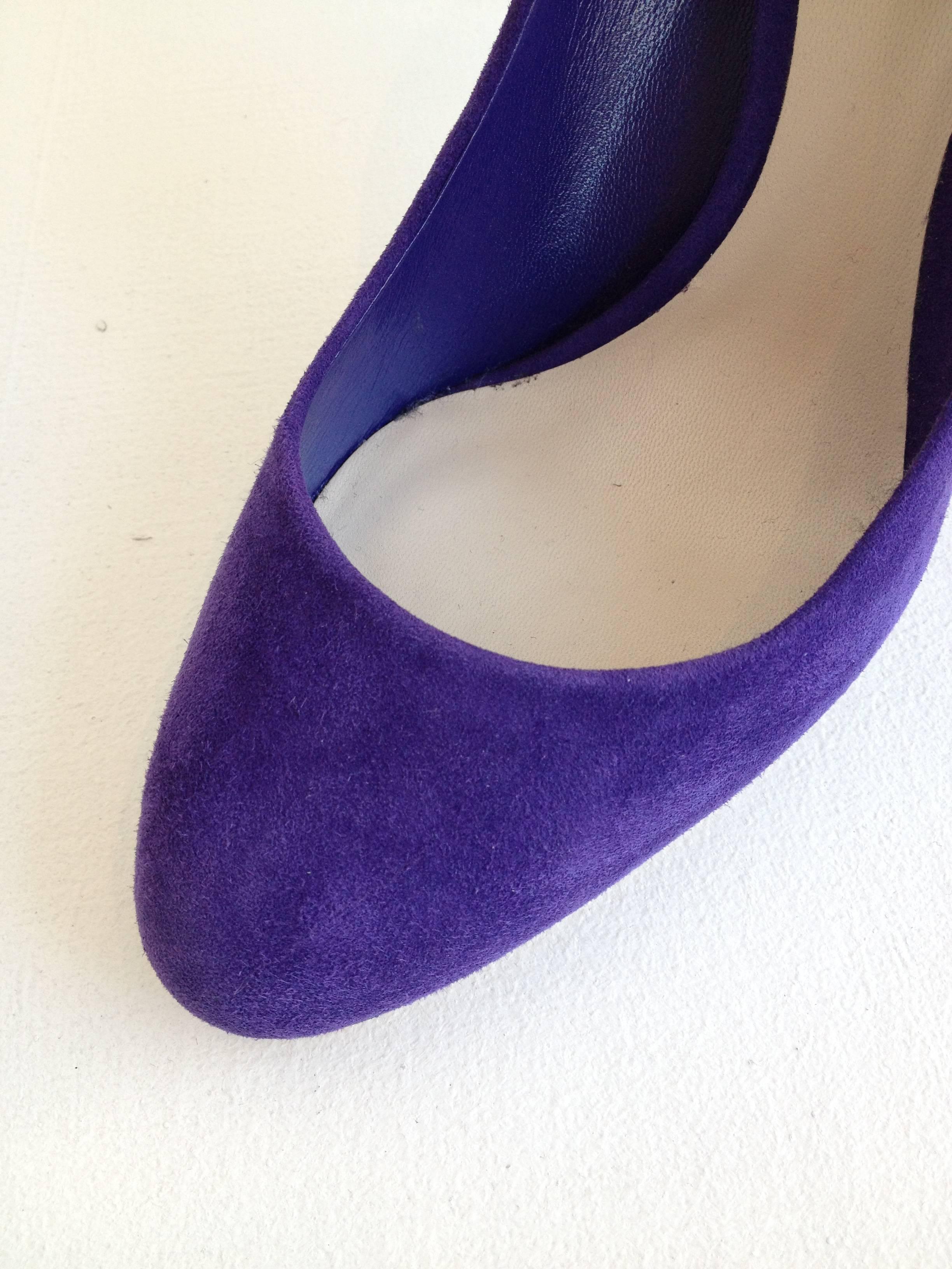 Christian Dior Purple Suede Stiletto Heels Size 36.5 (6) 1