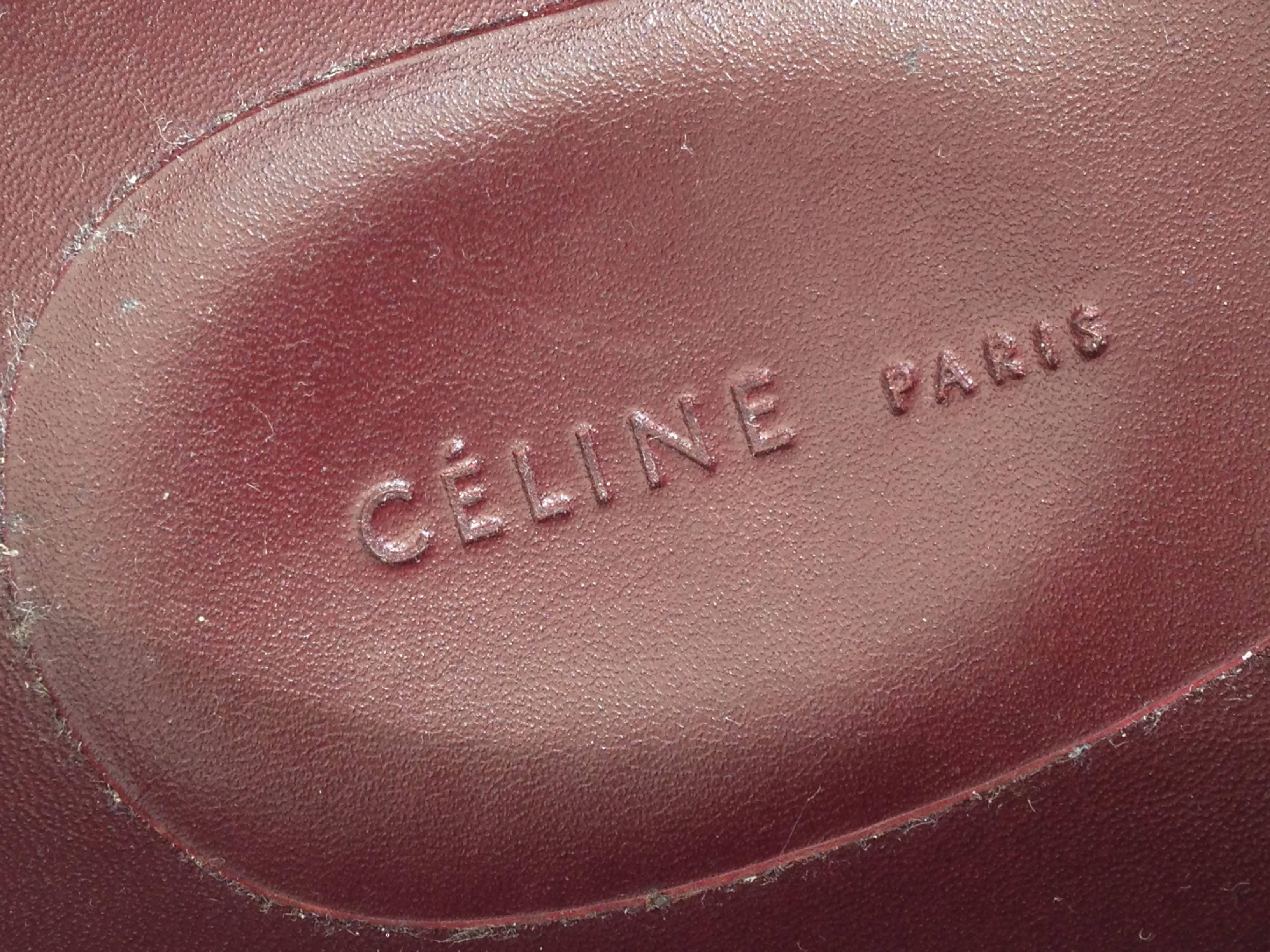 Celine Black and Burgundy Slides Size 37 (6.5) 1