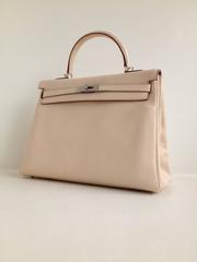 Hermès Kelly Bag, Blush Clèmence Leather, 35cm