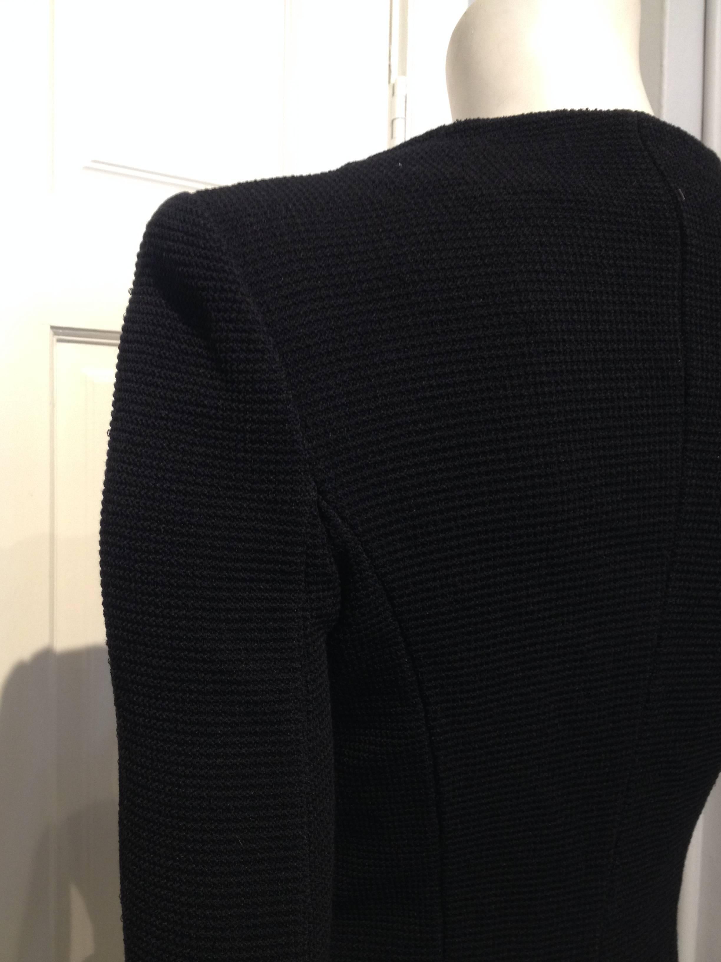 Givenchy Black Knit Blazer Size XS 2