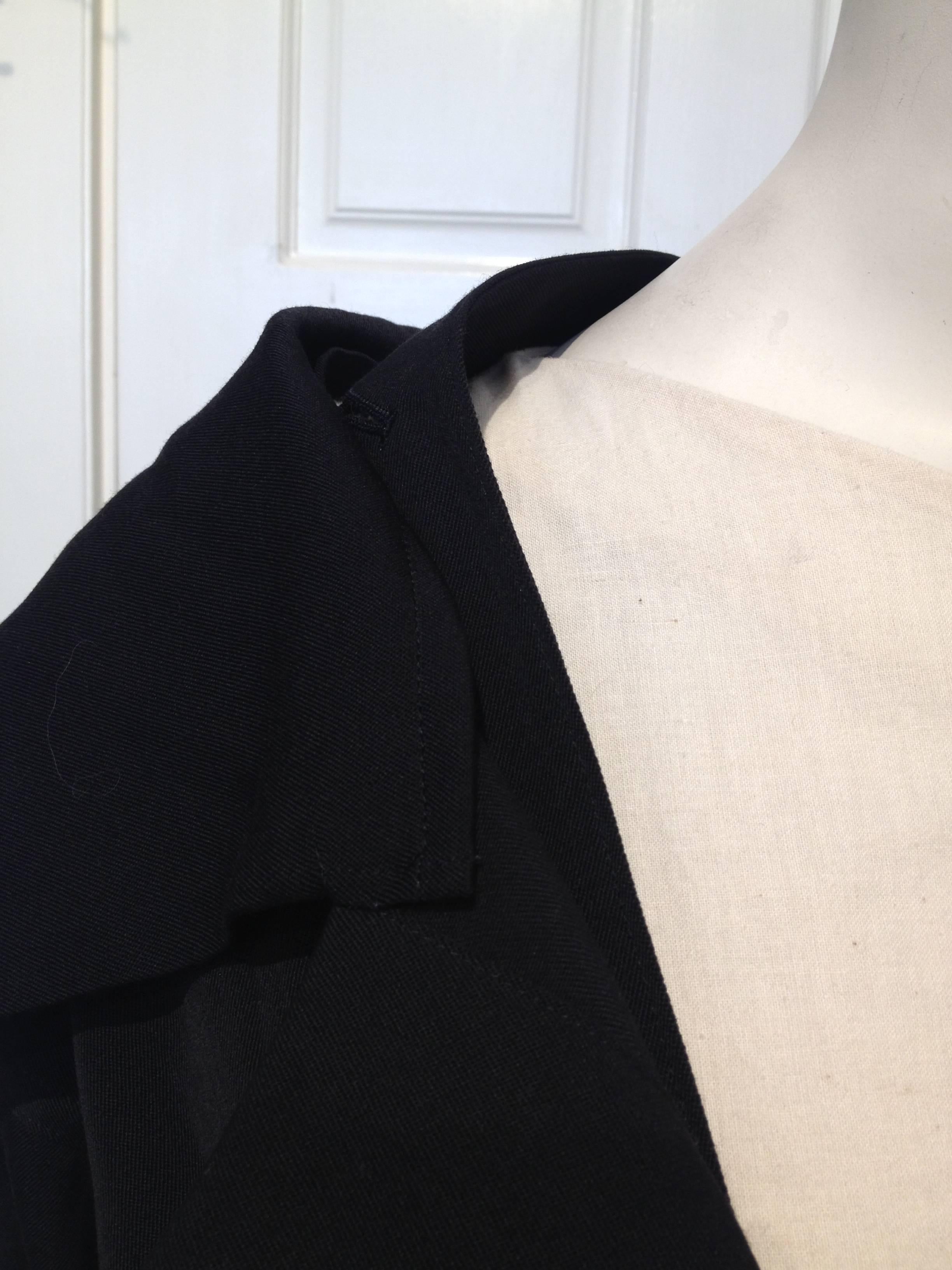 Yohji Yamamoto Black Wool Coat Size S 4
