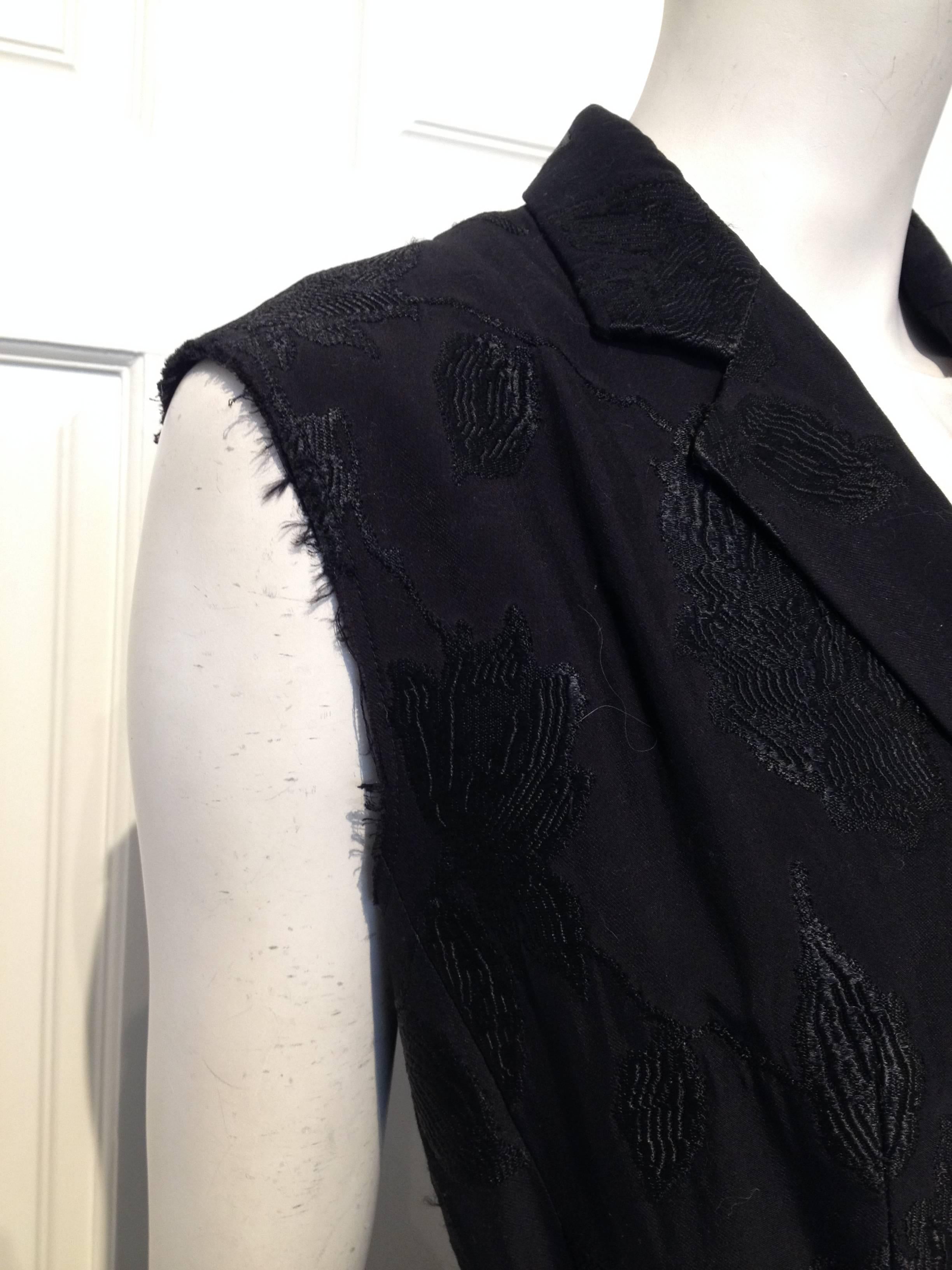 Women's Dries van Noten Black Brocade Vest Size 40 (10)