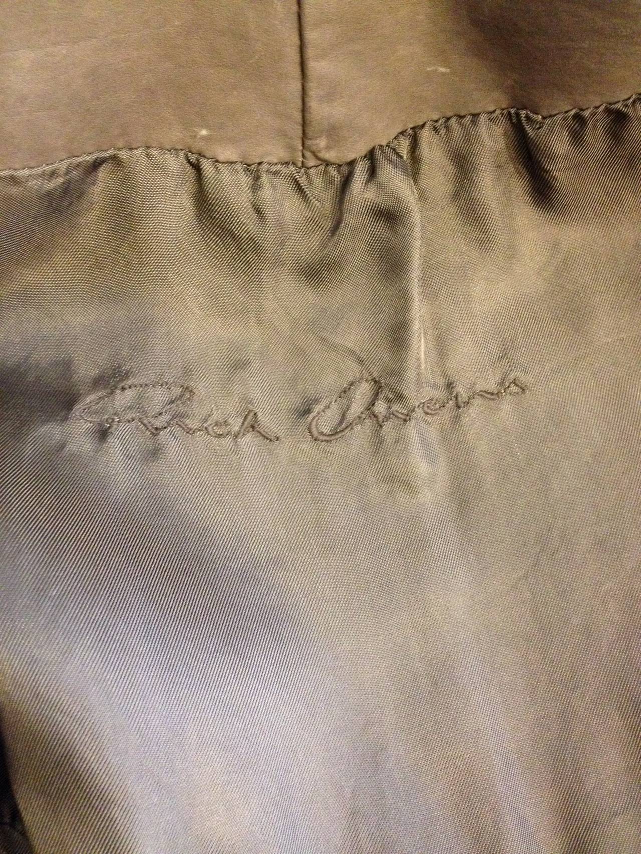 Rick Owens Brown Leather Wrap Vest 1