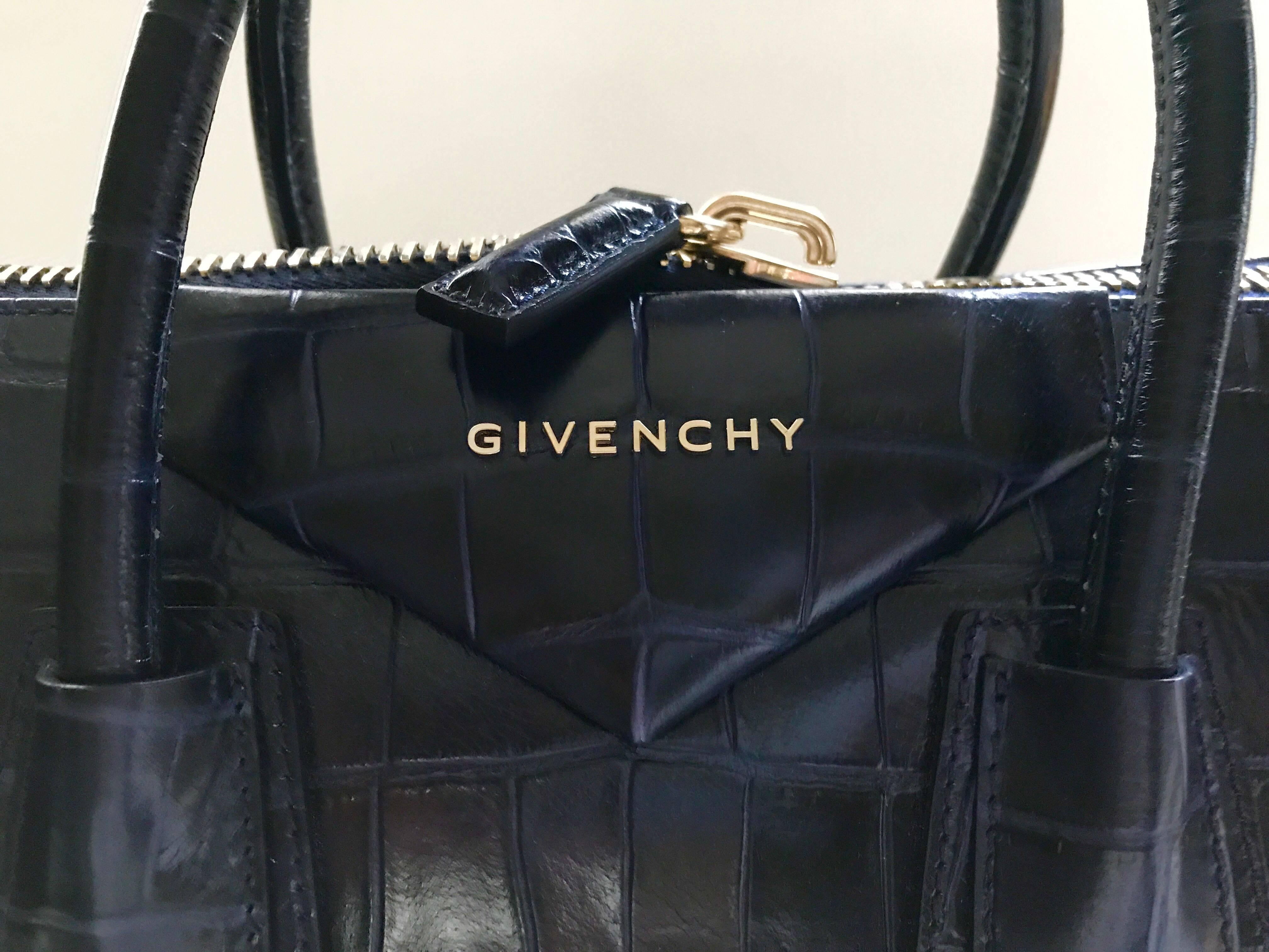 Black Givenchy Midnight Blue Antigona Bag Large