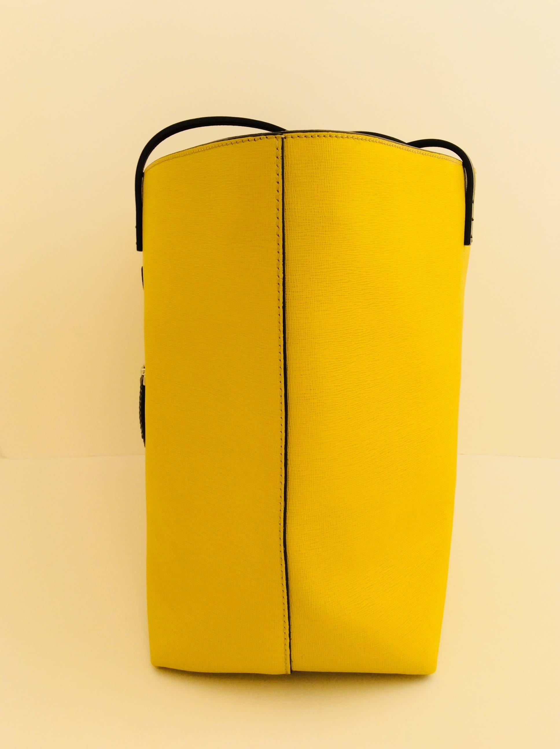 fendi yellow tote bag