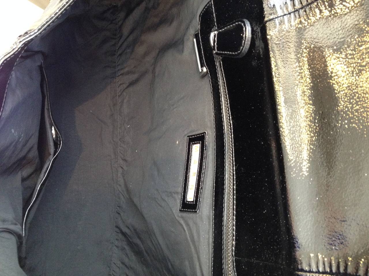 Marni Black Patent Leather Envelope Bag In Excellent Condition In San Francisco, CA